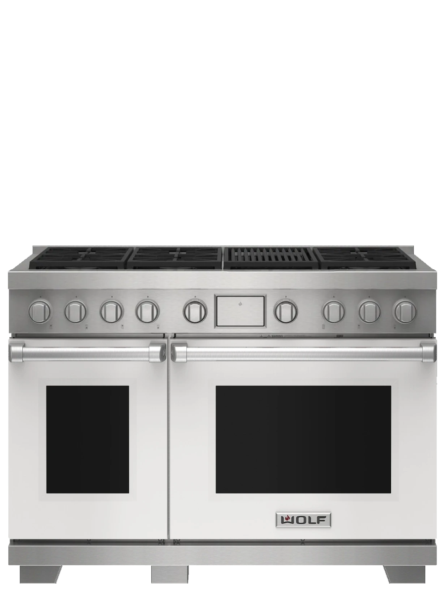 48" Dual Fuel Range - 6 Burners and Infrared Charbroiler
