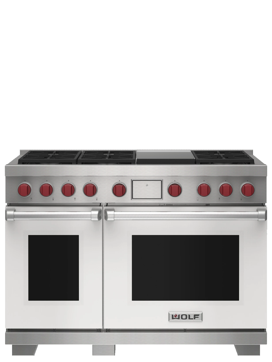 48" Dual Fuel Range - 6 Burners and Infrared Griddle