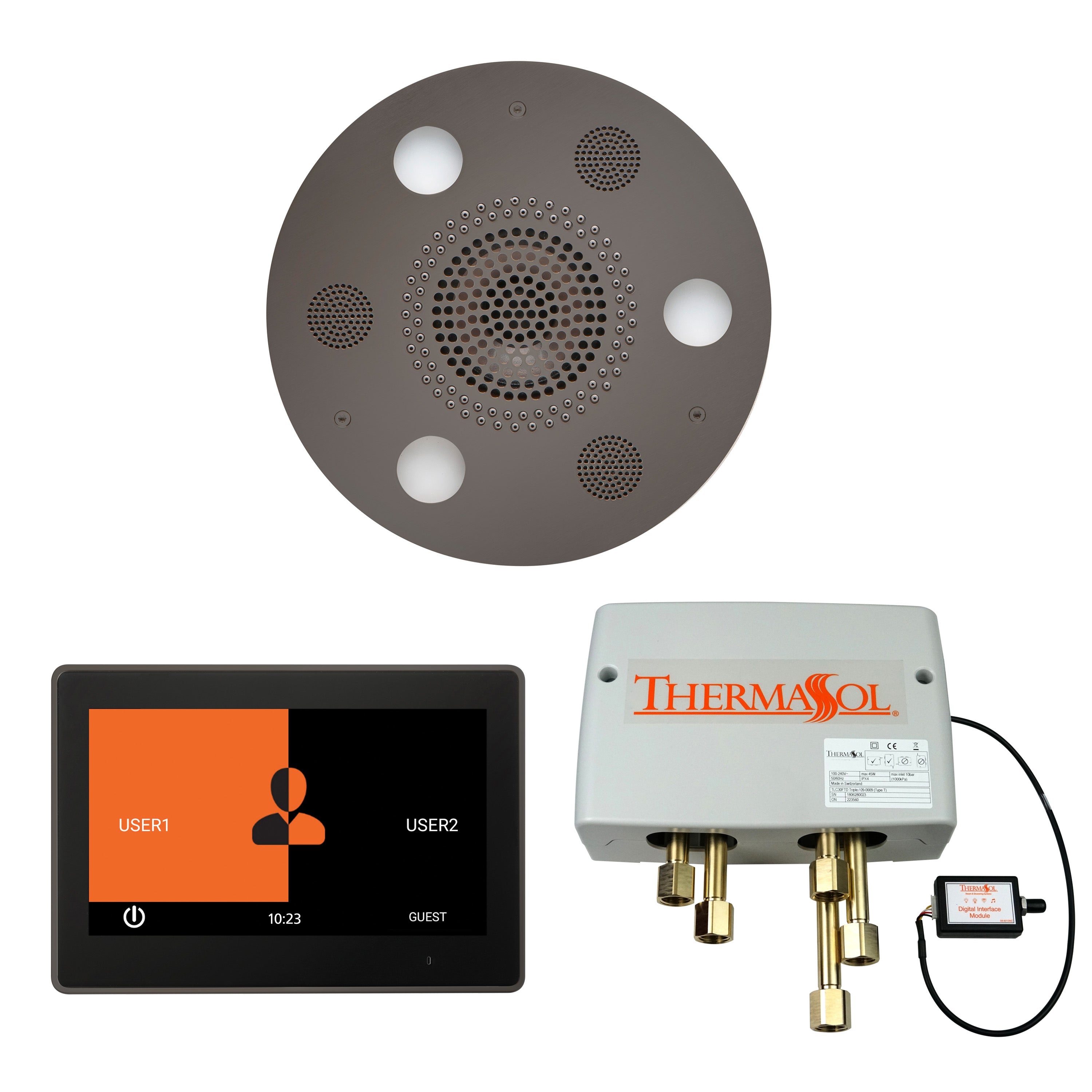 Wellness Shower Package - Serenity Advanced (Round) + ThermaTouch 10 Control + Digital Shower Valve - Maison&Co.