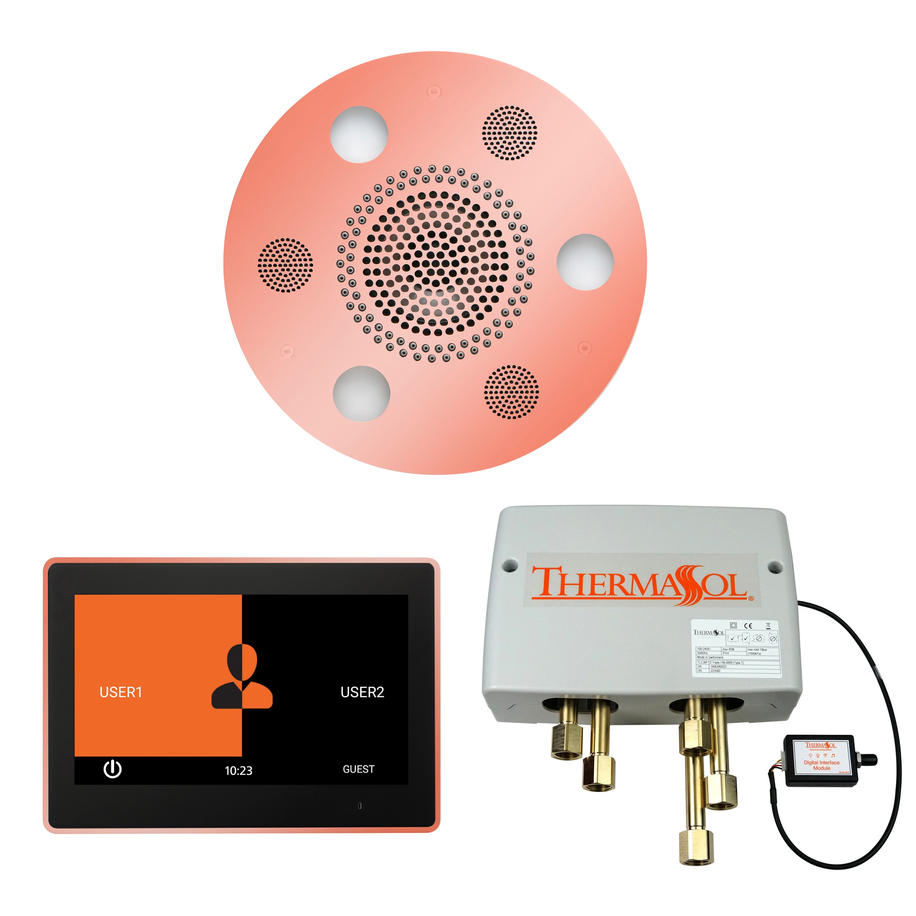 Wellness Shower Package - Serenity Advanced (Round) + ThermaTouch 10 Control + Digital Shower Valve - Maison&Co.