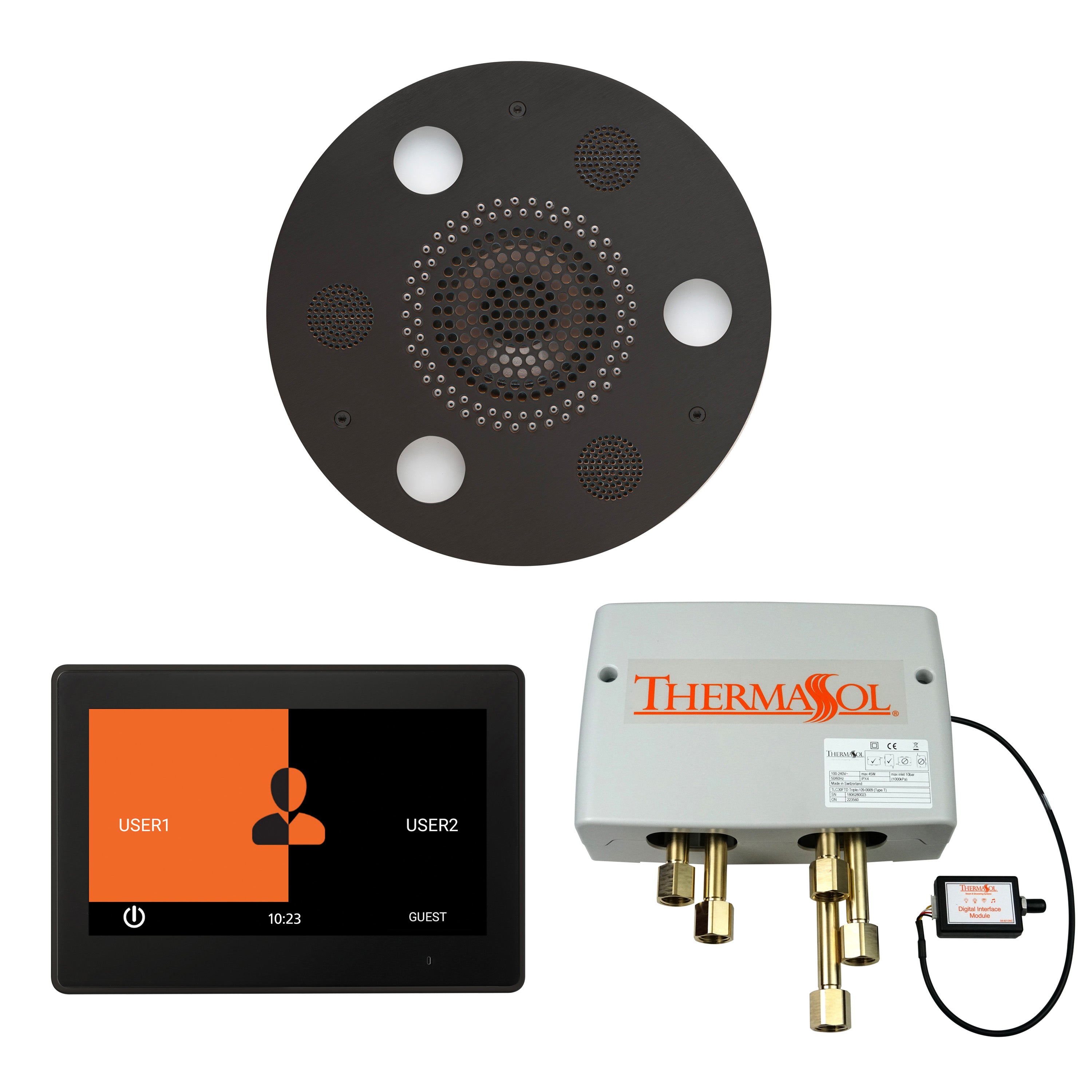 Wellness Shower Package - Serenity Advanced (Round) + ThermaTouch 10 Control + Digital Shower Valve - Maison&Co.