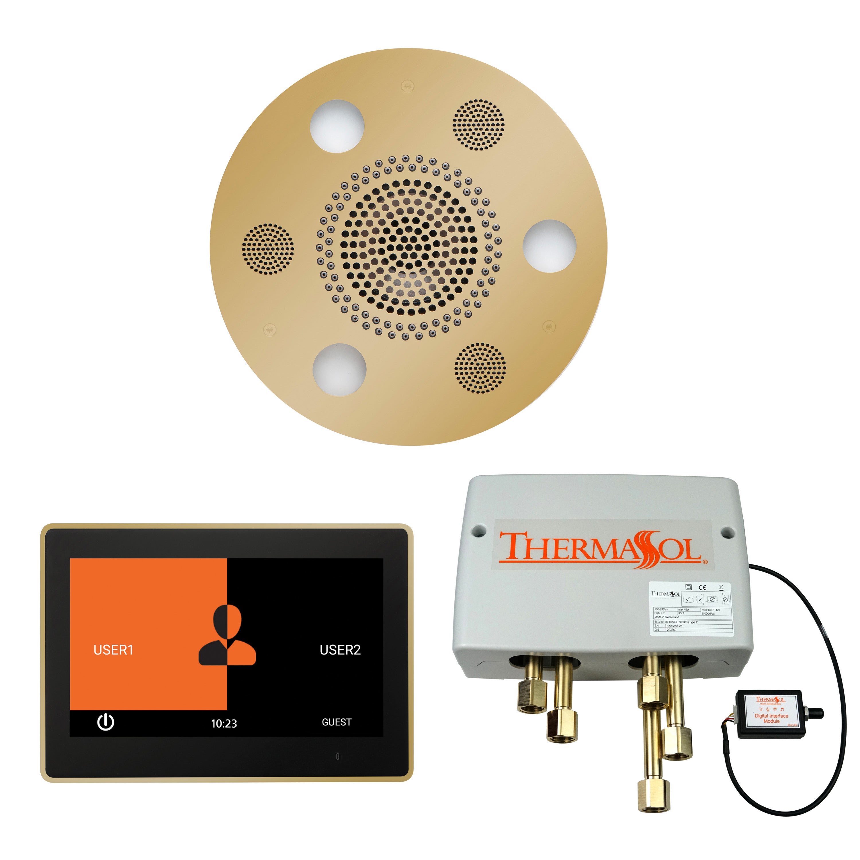 Wellness Shower Package - Serenity Advanced (Round) + ThermaTouch 10 Control + Digital Shower Valve - Maison&Co.