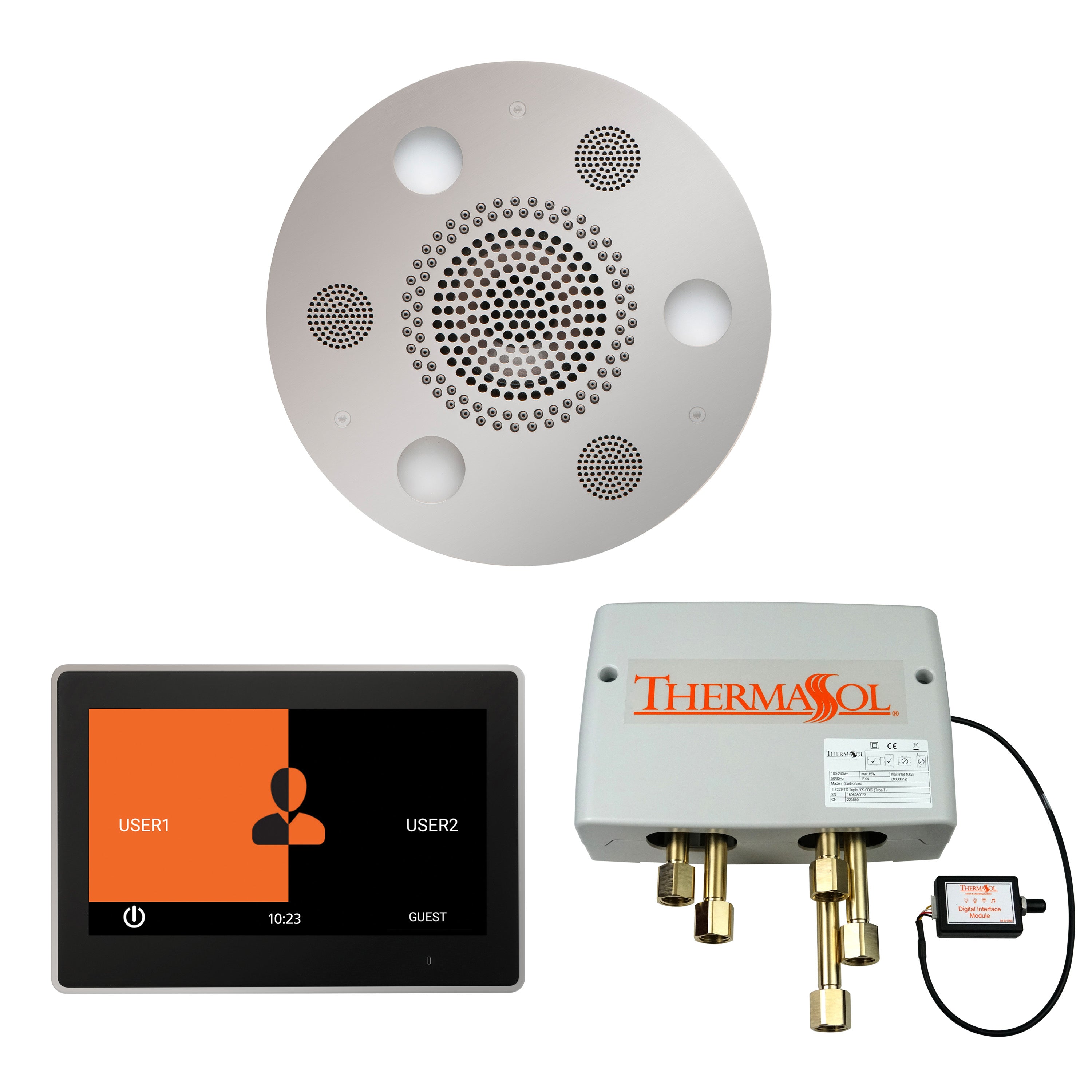 Wellness Shower Package - Serenity Advanced (Round) + ThermaTouch 10 Control + Digital Shower Valve - Maison&Co.