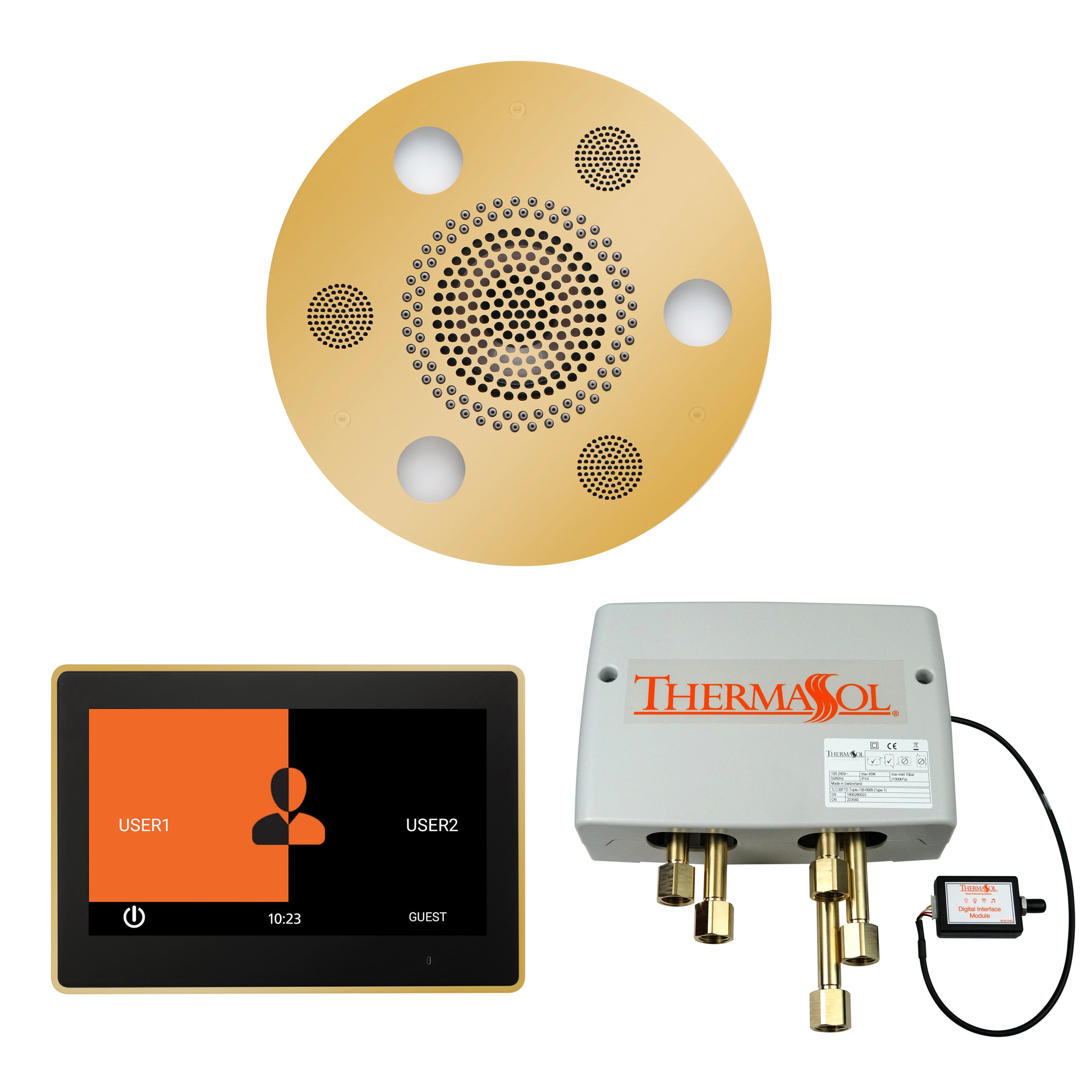 Wellness Shower Package - Serenity Advanced (Round) + ThermaTouch 10 Control + Digital Shower Valve - Maison&Co.