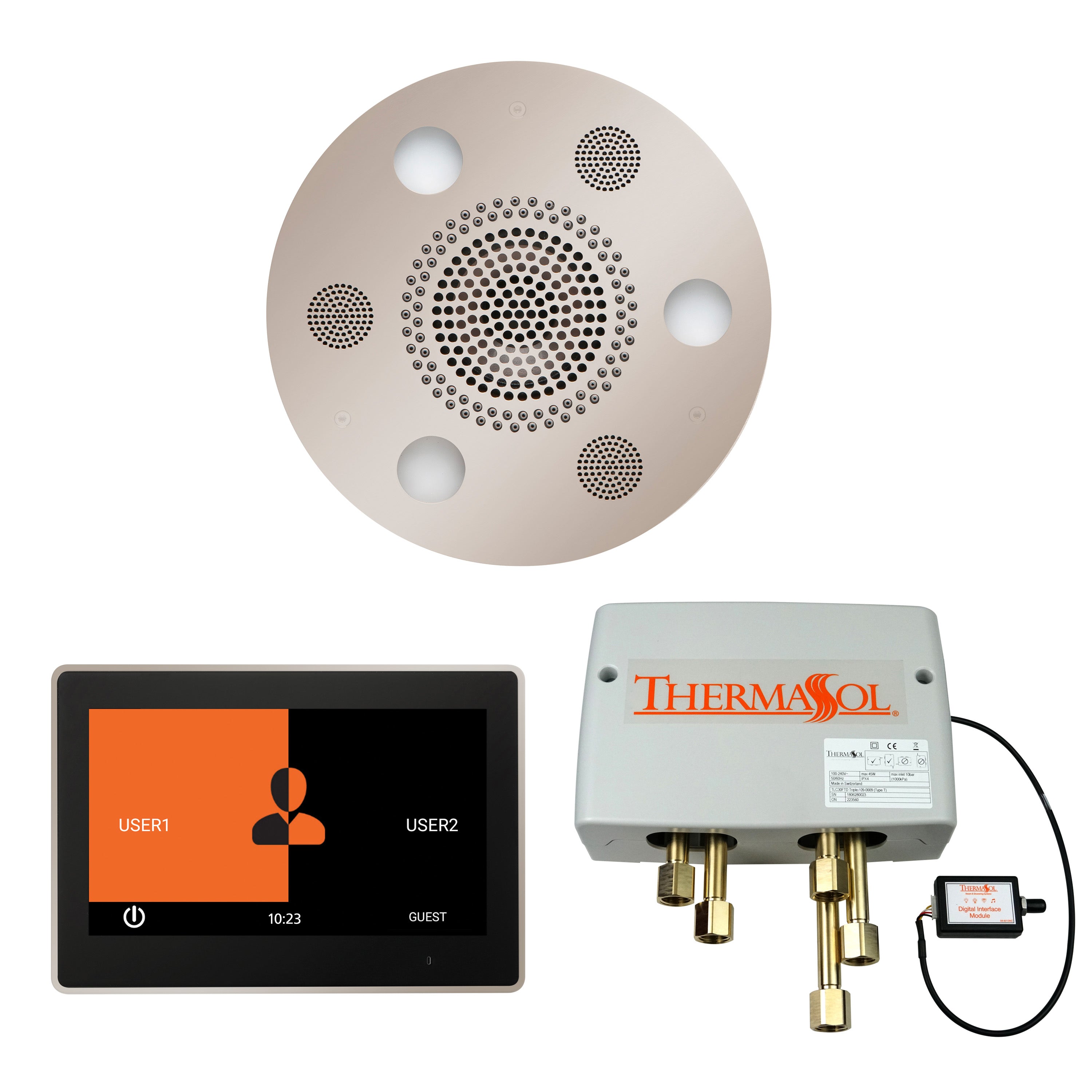 Wellness Shower Package - Serenity Advanced (Round) + ThermaTouch 10 Control + Digital Shower Valve - Maison&Co.