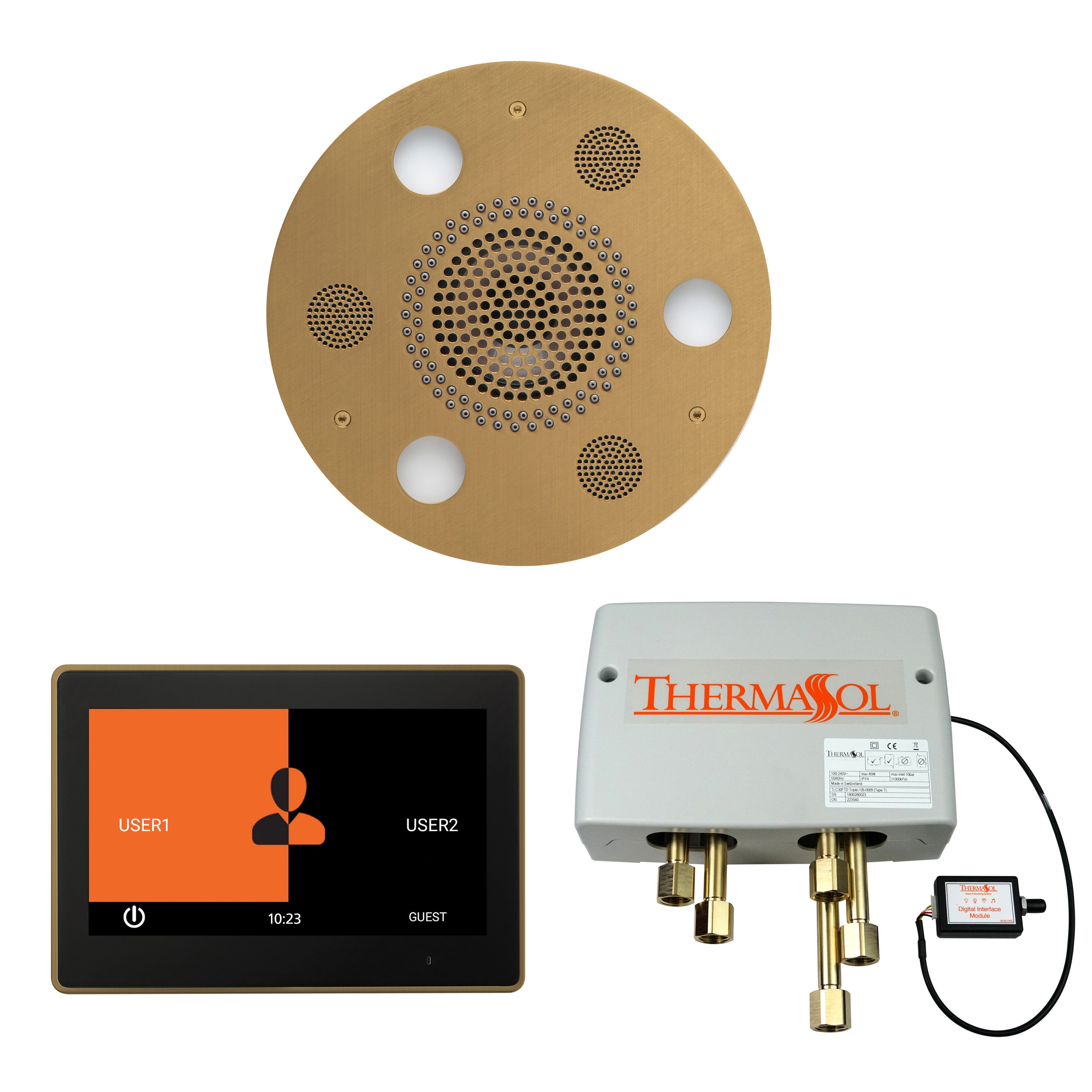 Wellness Shower Package - Serenity Advanced (Round) + ThermaTouch 10 Control + Digital Shower Valve - Maison&Co.
