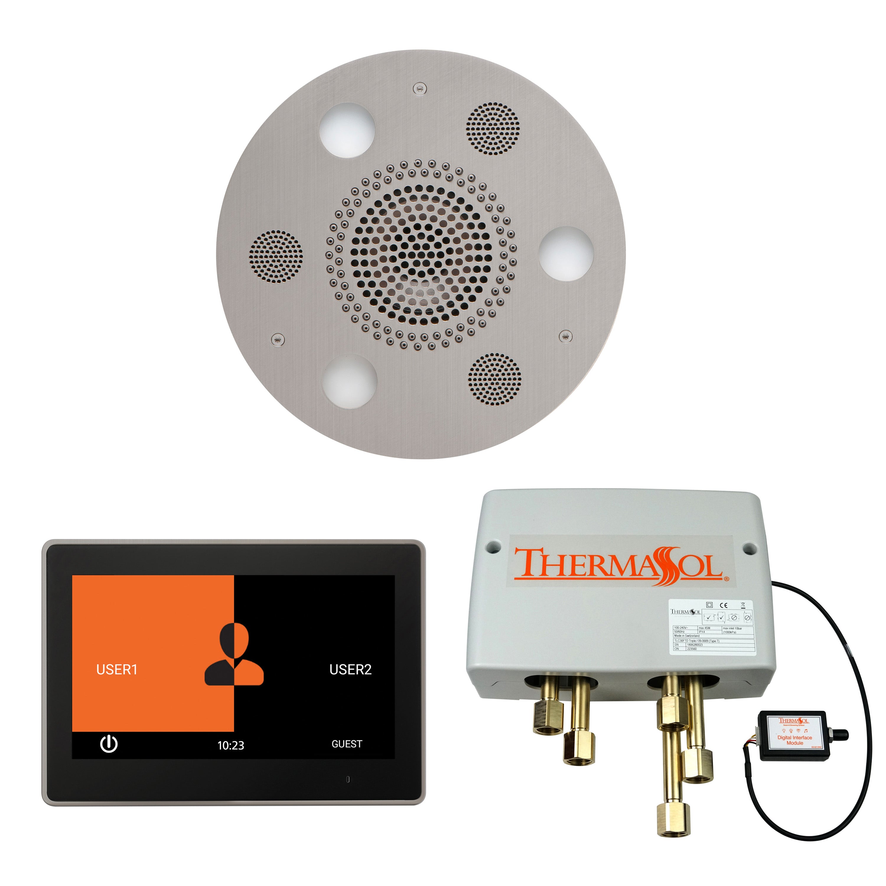 Wellness Shower Package - Serenity Advanced (Round) + ThermaTouch 10 Control + Digital Shower Valve - Maison&Co.