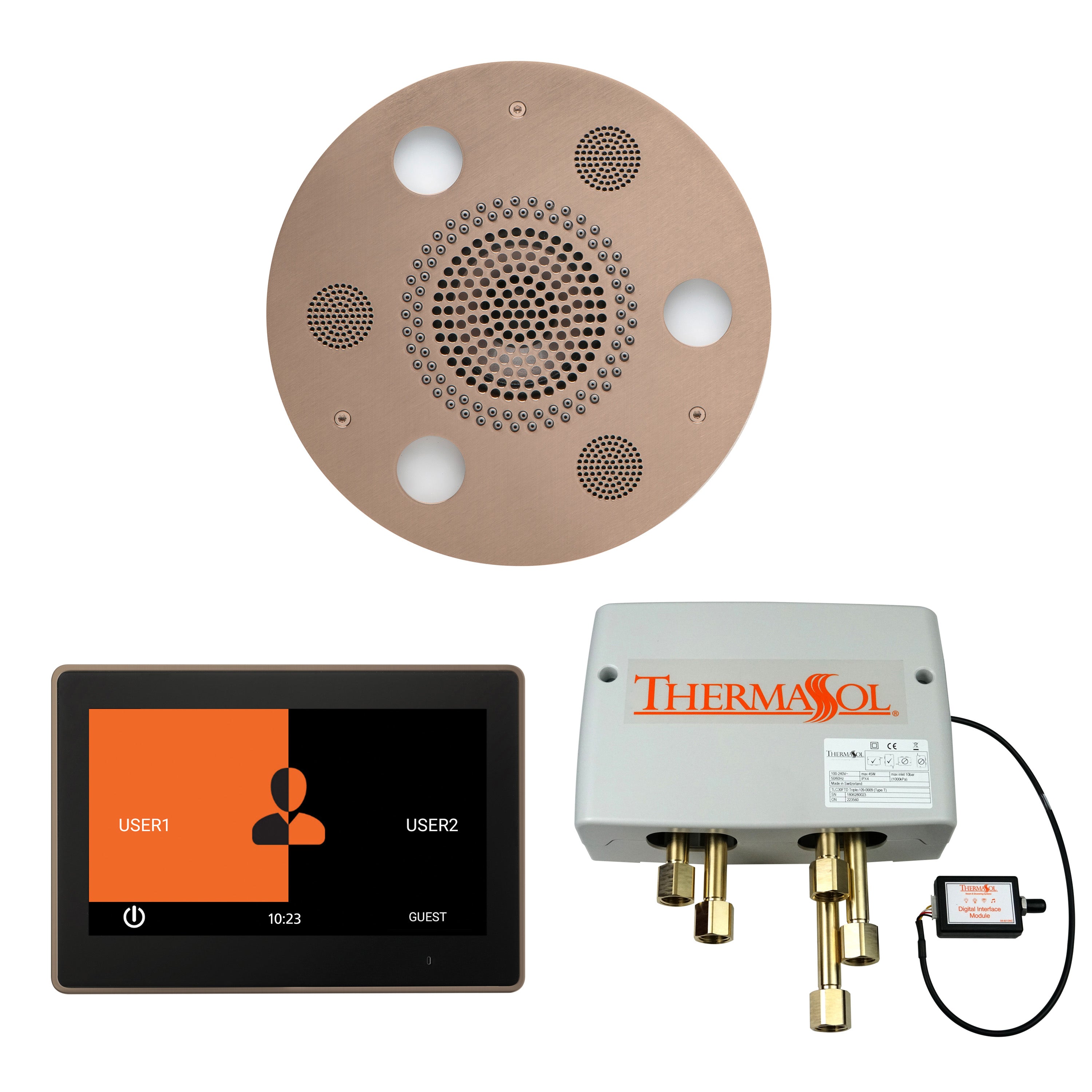 Wellness Shower Package - Serenity Advanced (Round) + ThermaTouch 10 Control + Digital Shower Valve - Maison&Co.