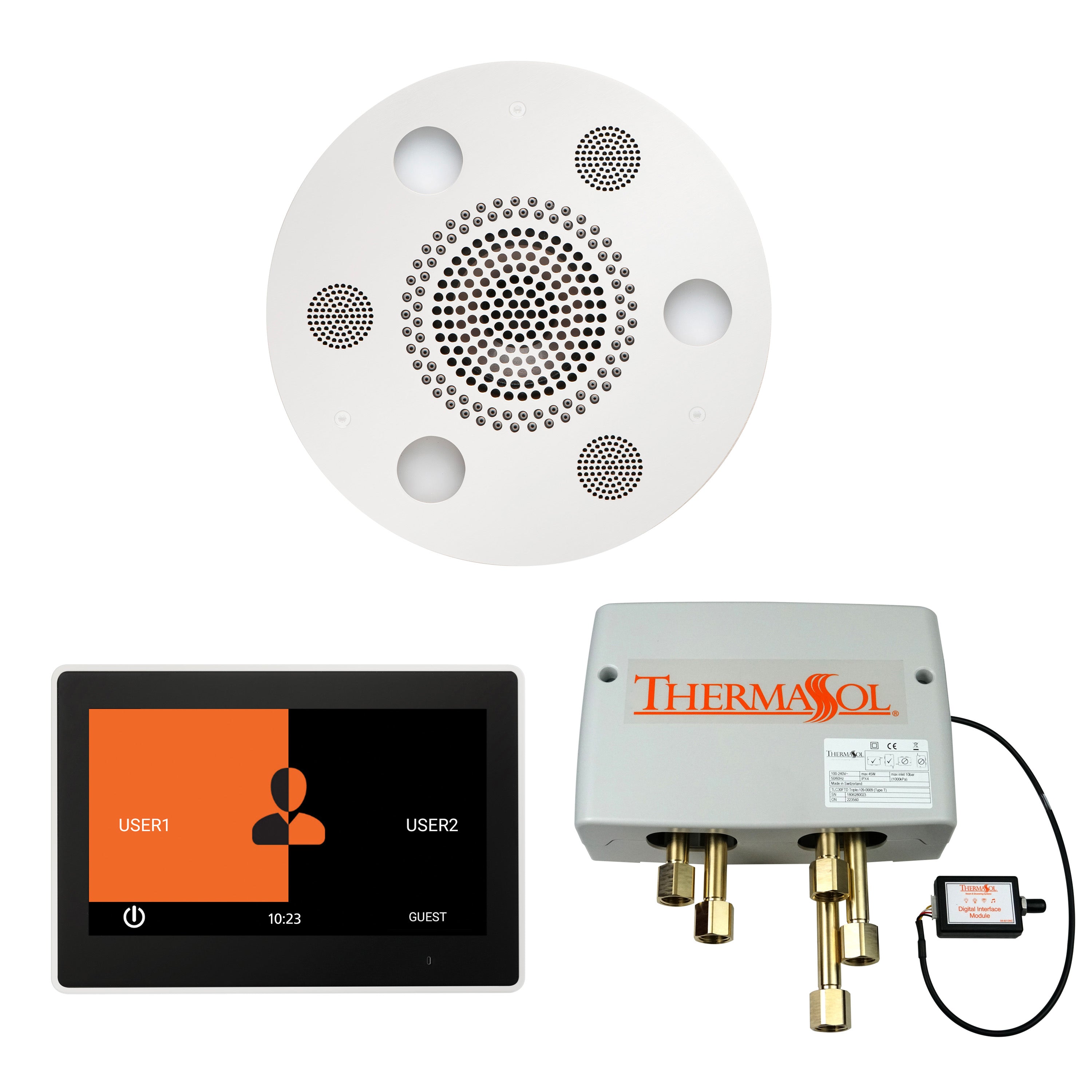 Wellness Shower Package - Serenity Advanced (Round) + ThermaTouch 10 Control + Digital Shower Valve - Maison&Co.