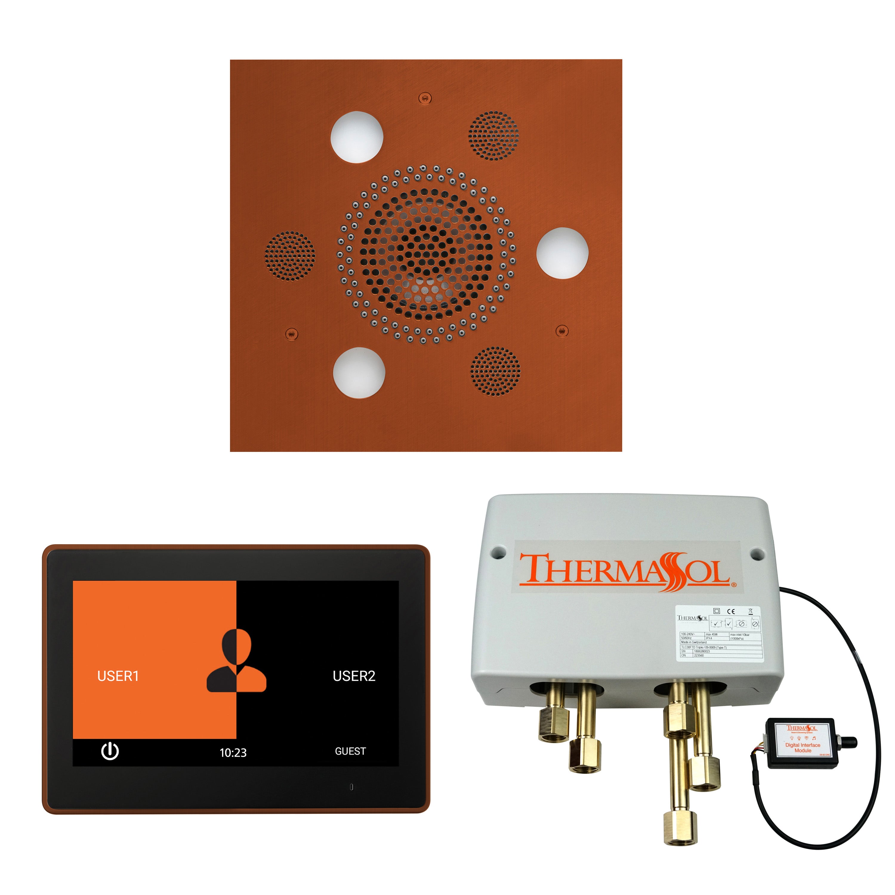 Wellness Shower Package - Serenity Advanced (Square) + ThermaTouch 10 Control + Digital Shower Valve - Maison&Co.
