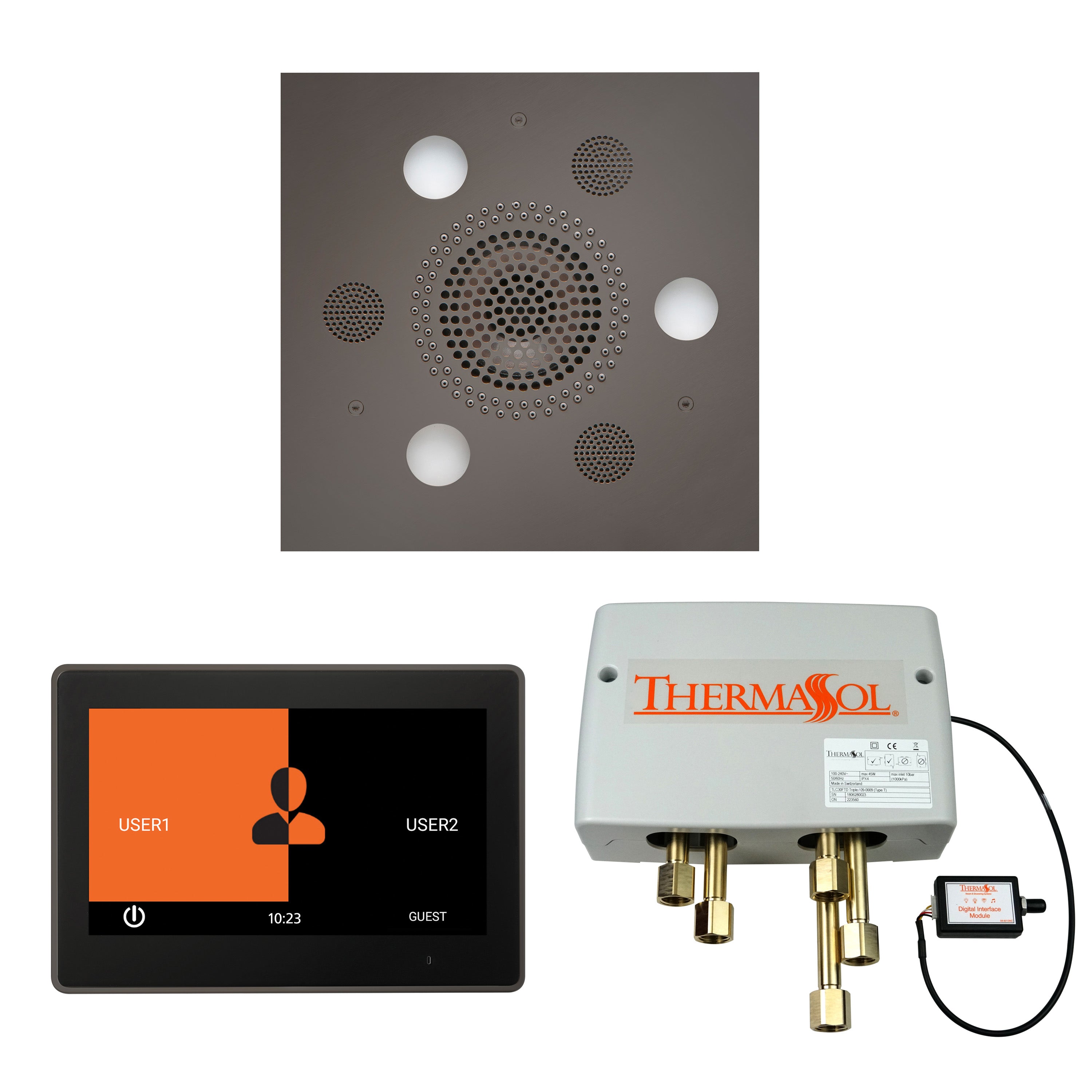 Wellness Shower Package - Serenity Advanced (Square) + ThermaTouch 10 Control + Digital Shower Valve - Maison&Co.