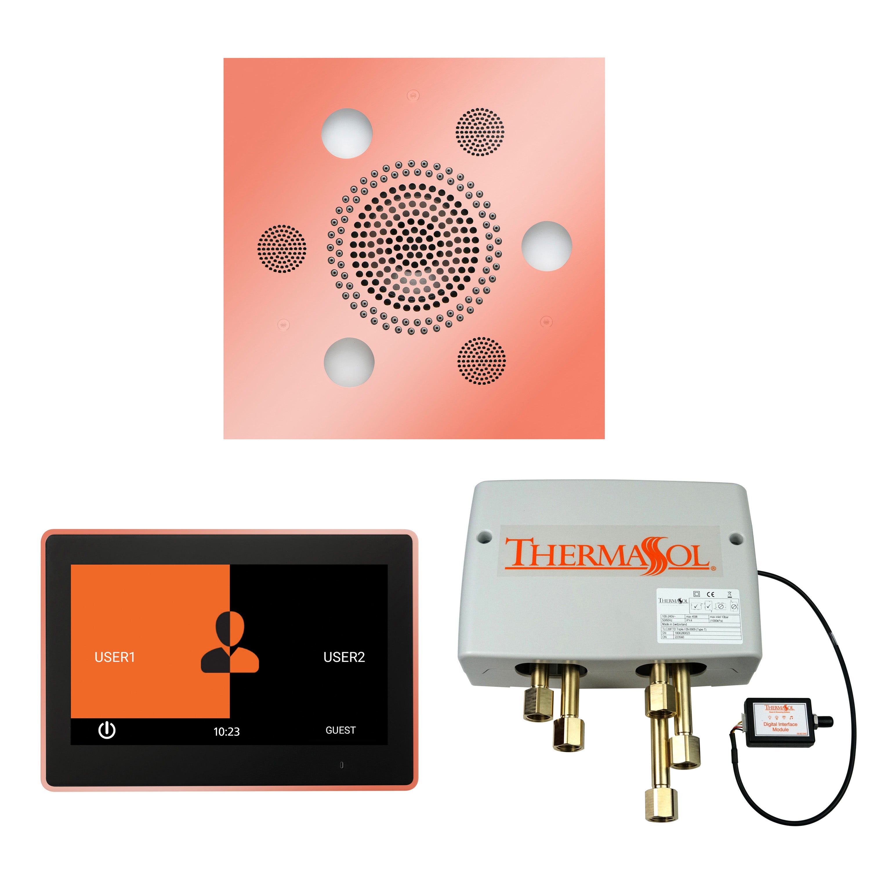 Wellness Shower Package - Serenity Advanced (Square) + ThermaTouch 10 Control + Digital Shower Valve - Maison&Co.