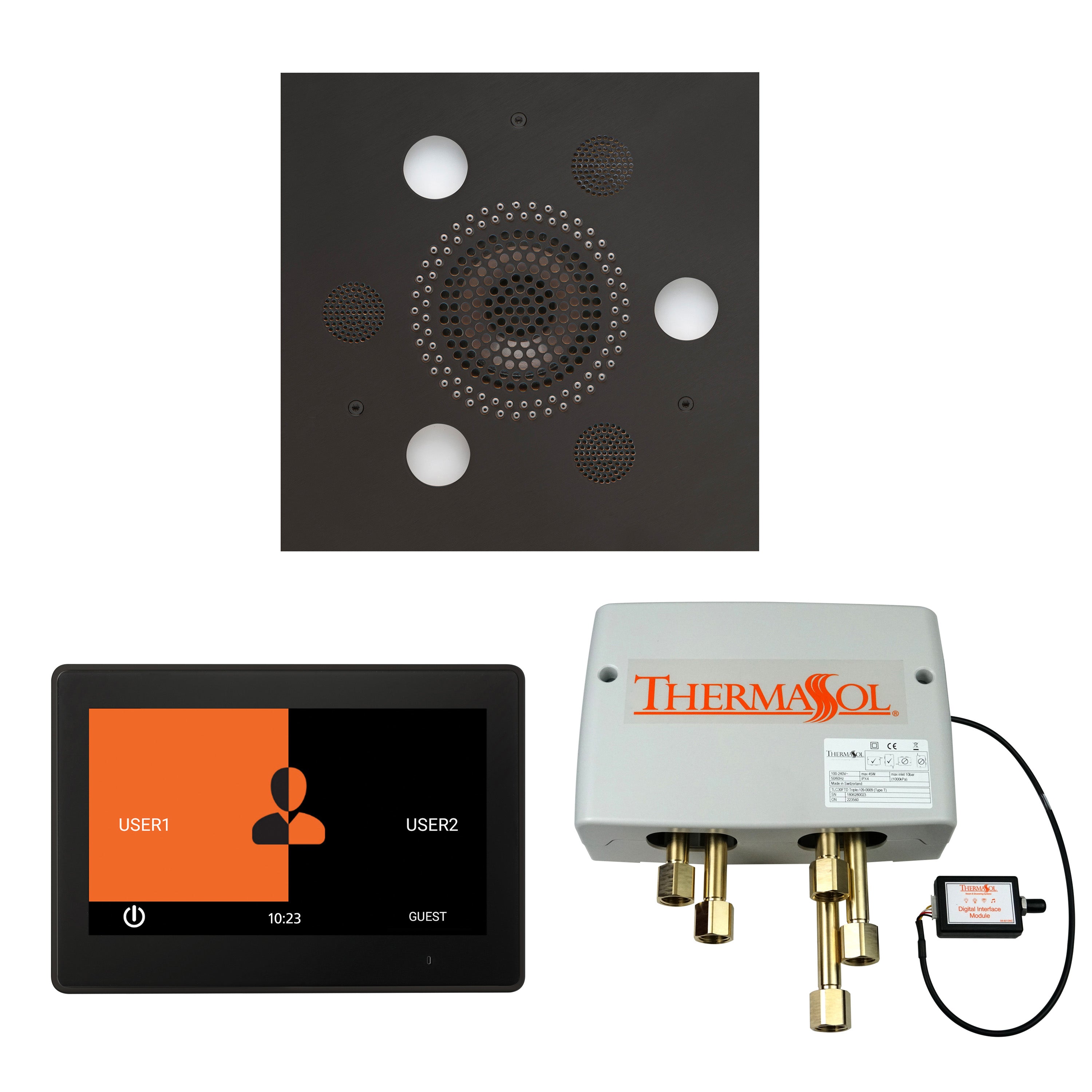 Wellness Shower Package - Serenity Advanced (Square) + ThermaTouch 10 Control + Digital Shower Valve - Maison&Co.