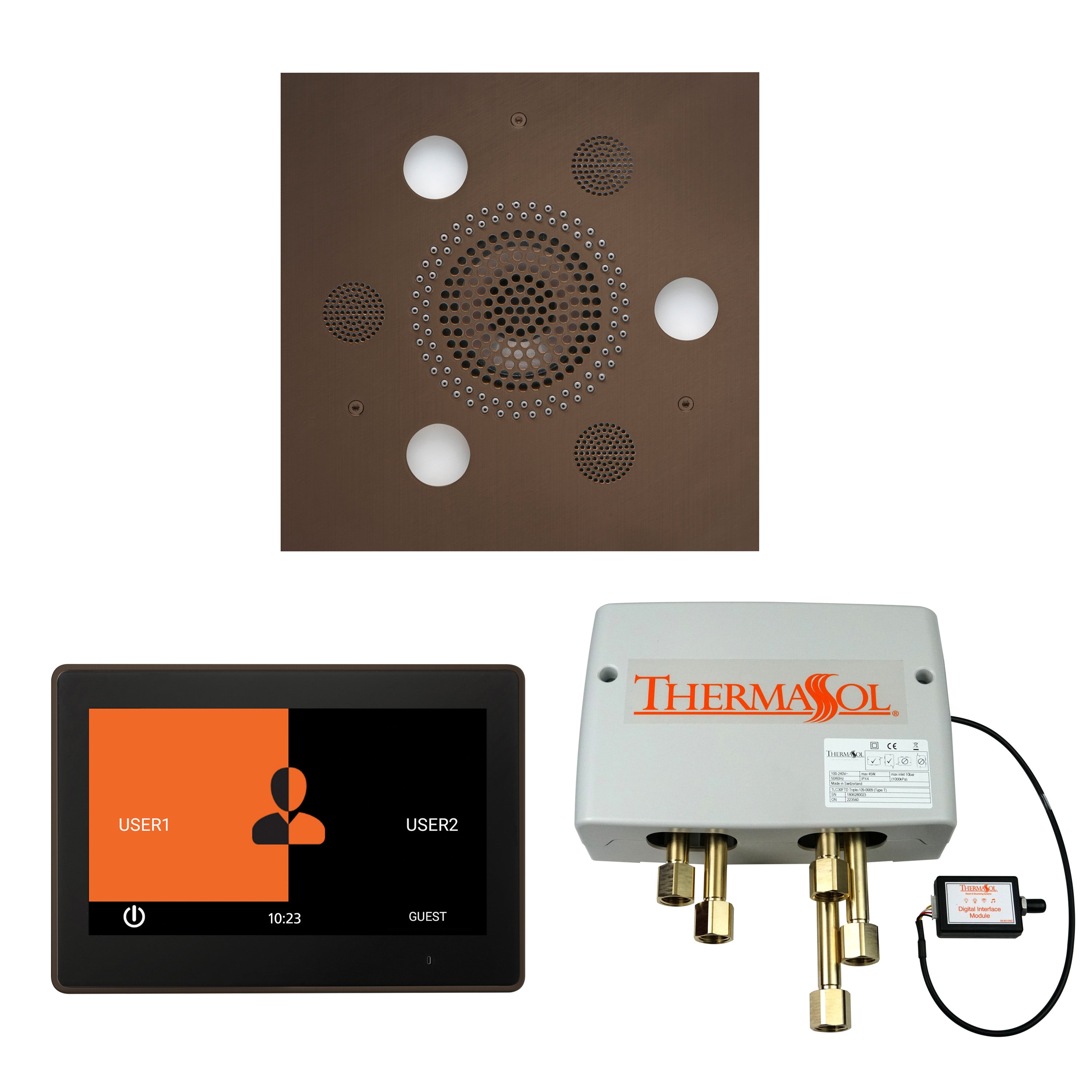 Wellness Shower Package - Serenity Advanced (Square) + ThermaTouch 10 Control + Digital Shower Valve - Maison&Co.