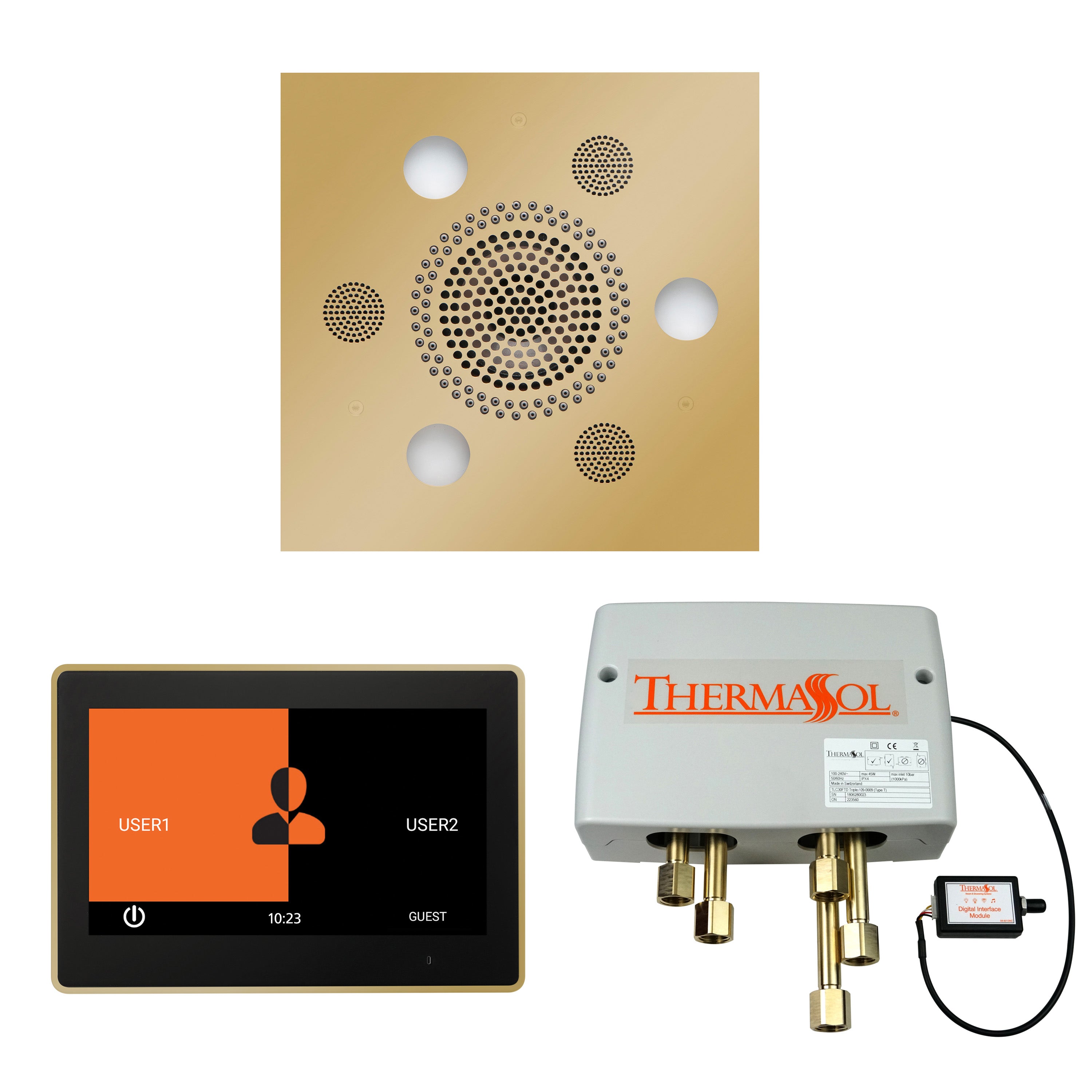 Wellness Shower Package - Serenity Advanced (Square) + ThermaTouch 10 Control + Digital Shower Valve - Maison&Co.