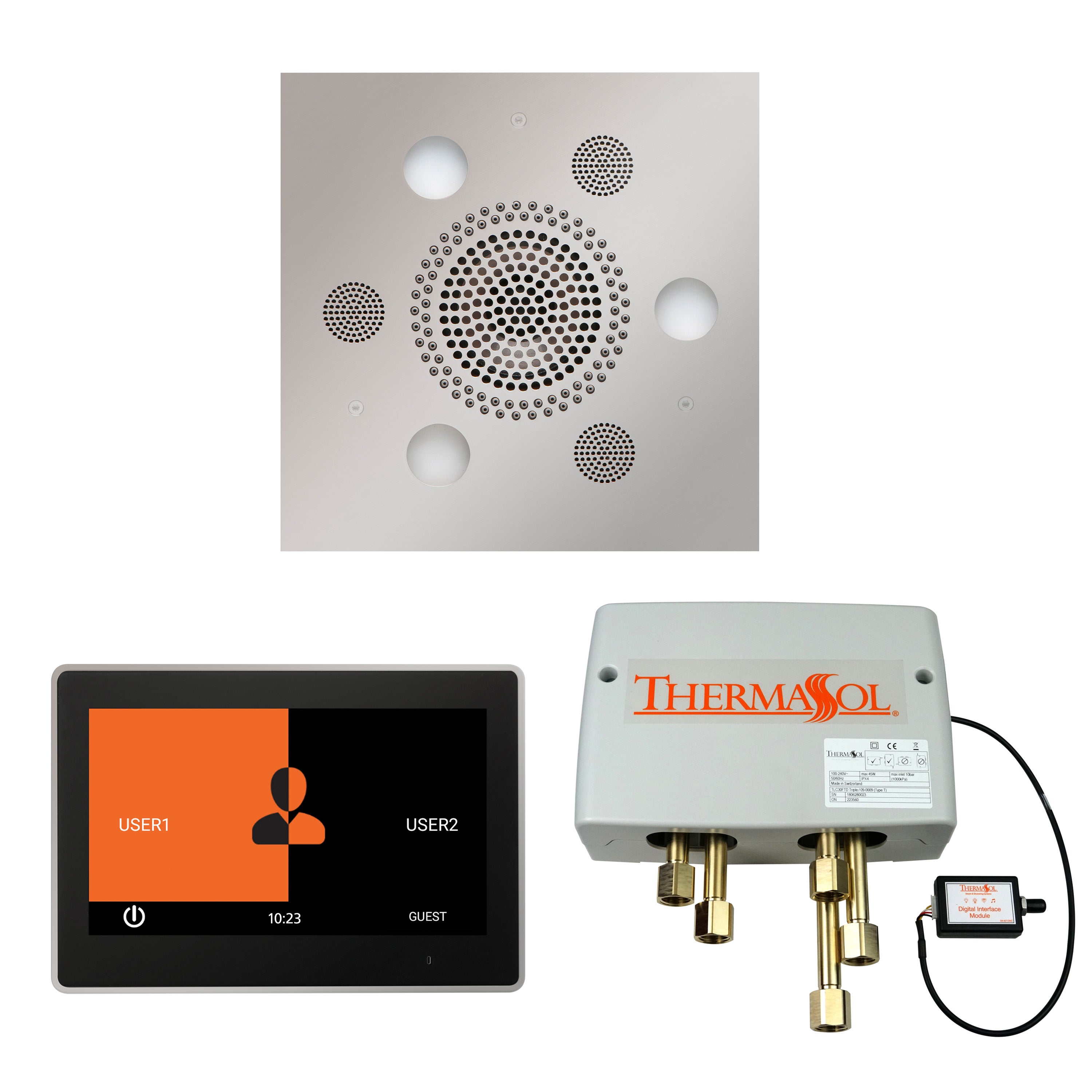 Wellness Shower Package - Serenity Advanced (Square) + ThermaTouch 10 Control + Digital Shower Valve - Maison&Co.