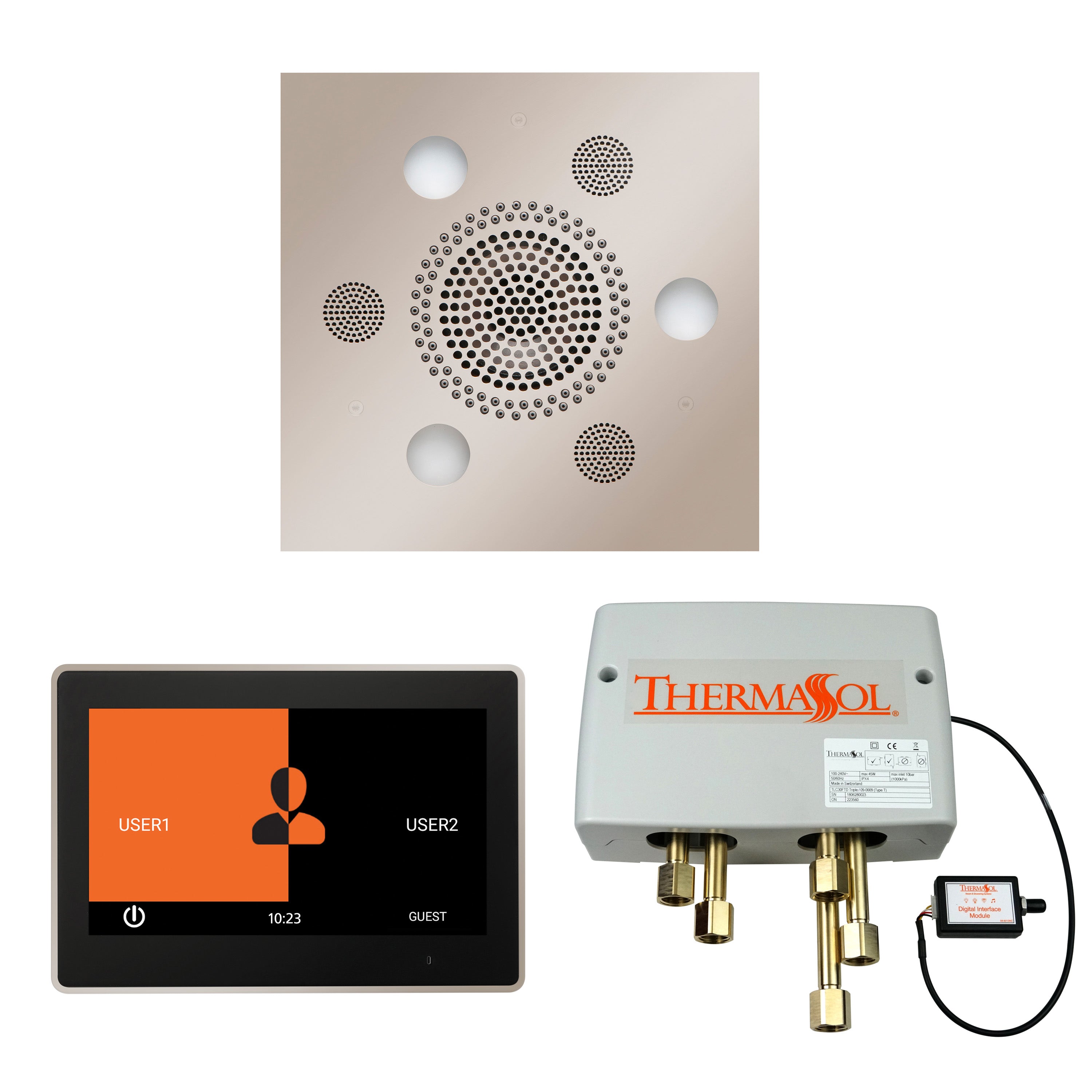 Wellness Shower Package - Serenity Advanced (Square) + ThermaTouch 10 Control + Digital Shower Valve - Maison&Co.
