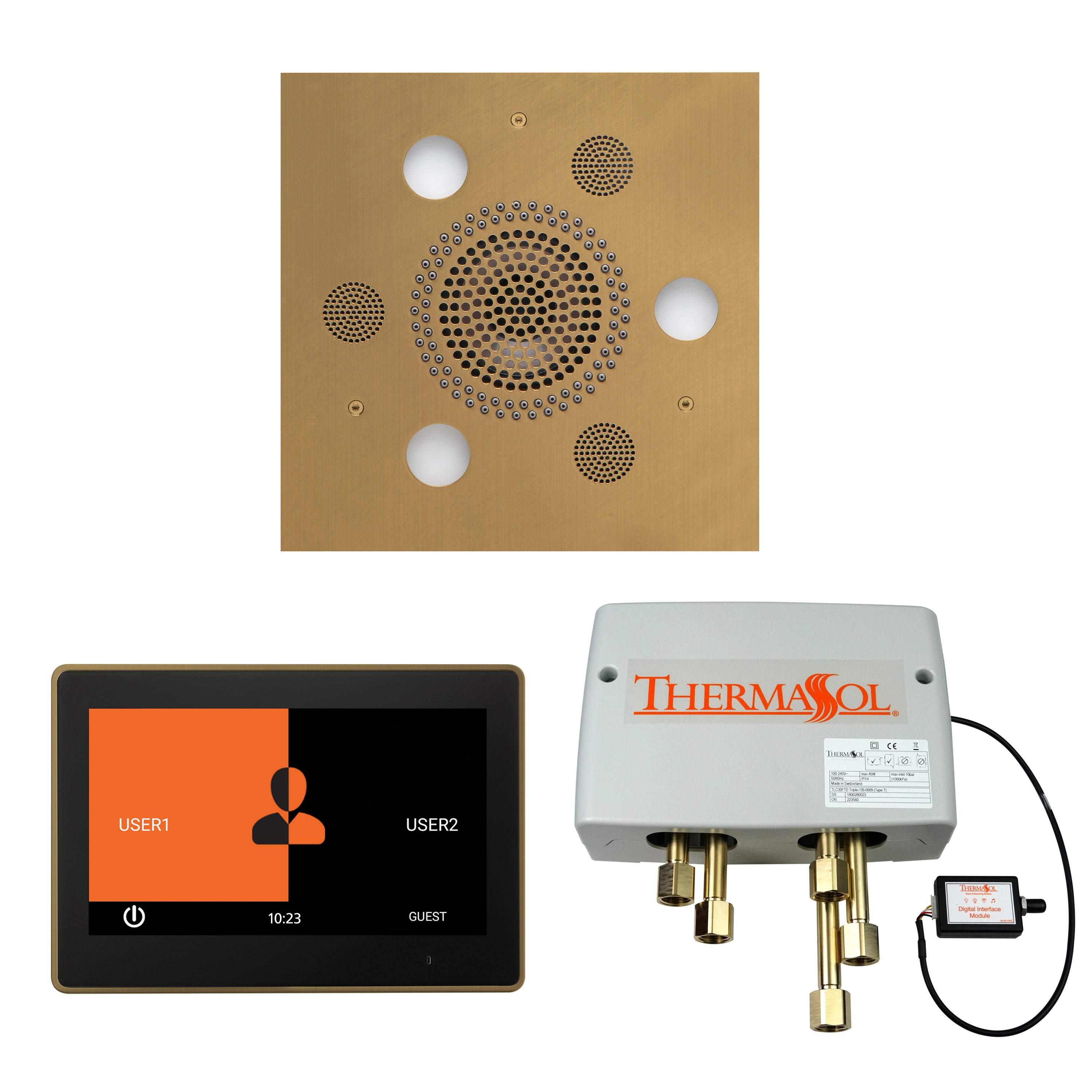 Wellness Shower Package - Serenity Advanced (Square) + ThermaTouch 10 Control + Digital Shower Valve - Maison&Co.