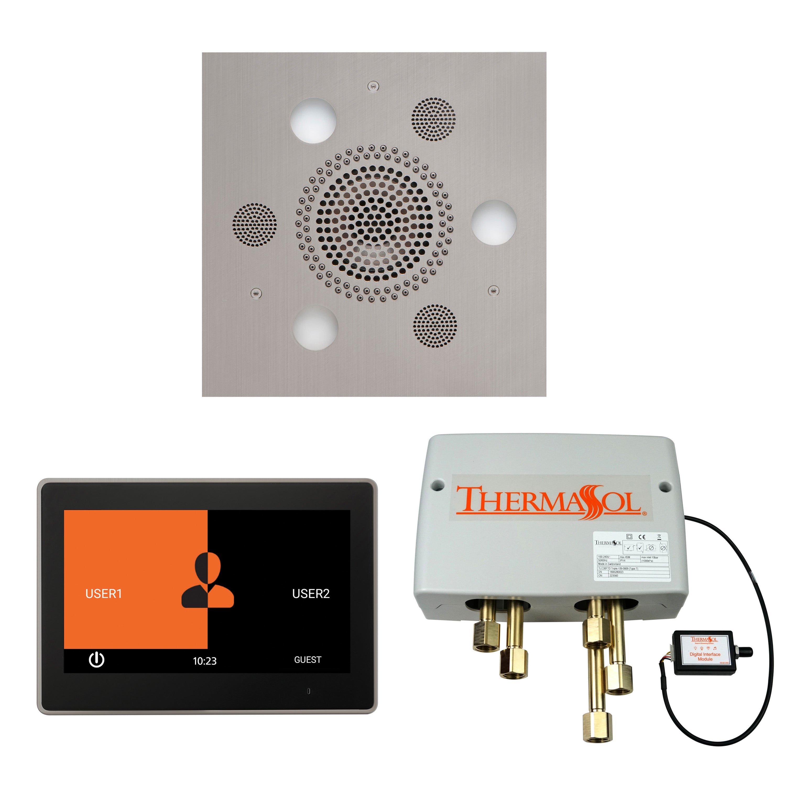 Wellness Shower Package - Serenity Advanced (Square) + ThermaTouch 10 Control + Digital Shower Valve - Maison&Co.
