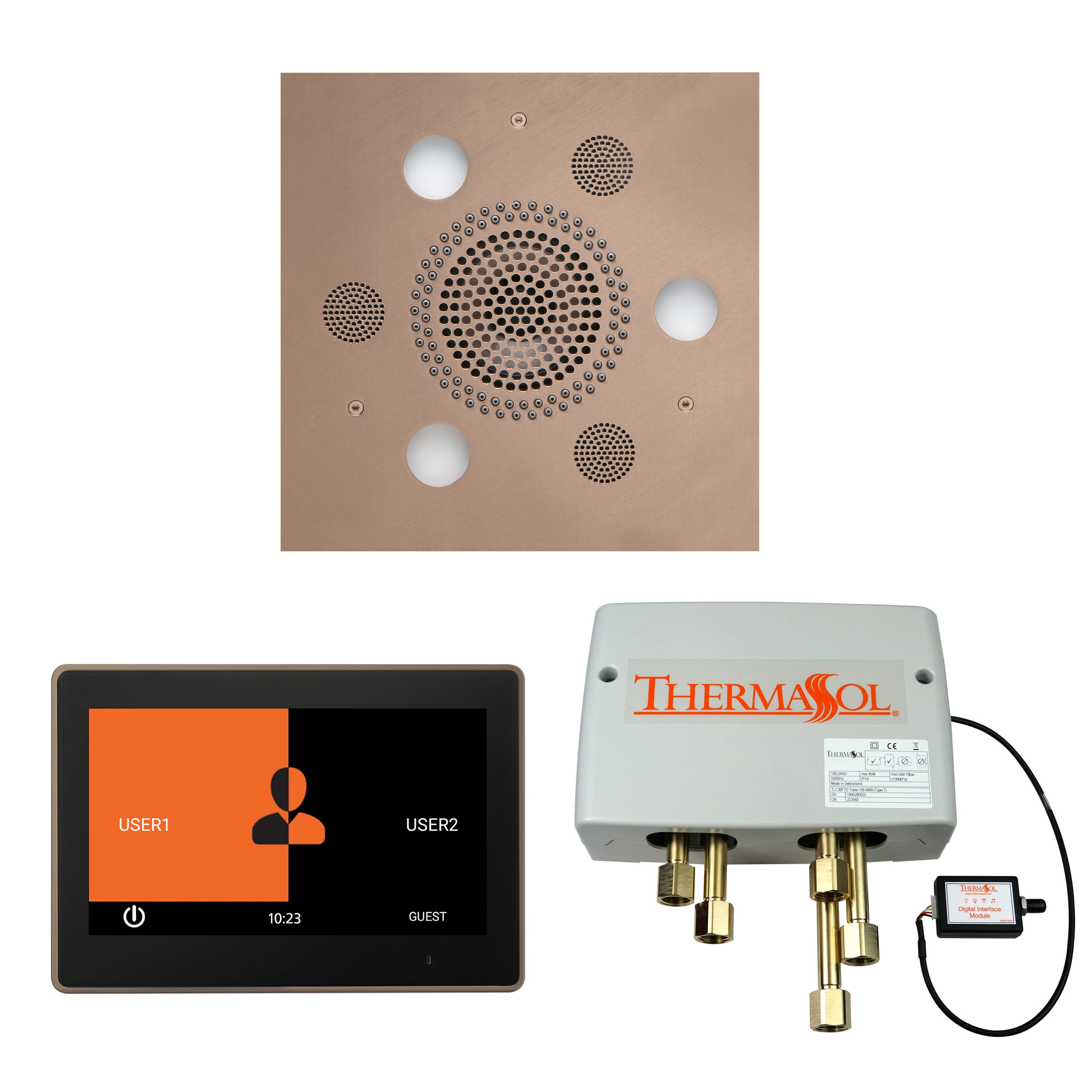 Wellness Shower Package - Serenity Advanced (Square) + ThermaTouch 10 Control + Digital Shower Valve - Maison&Co.
