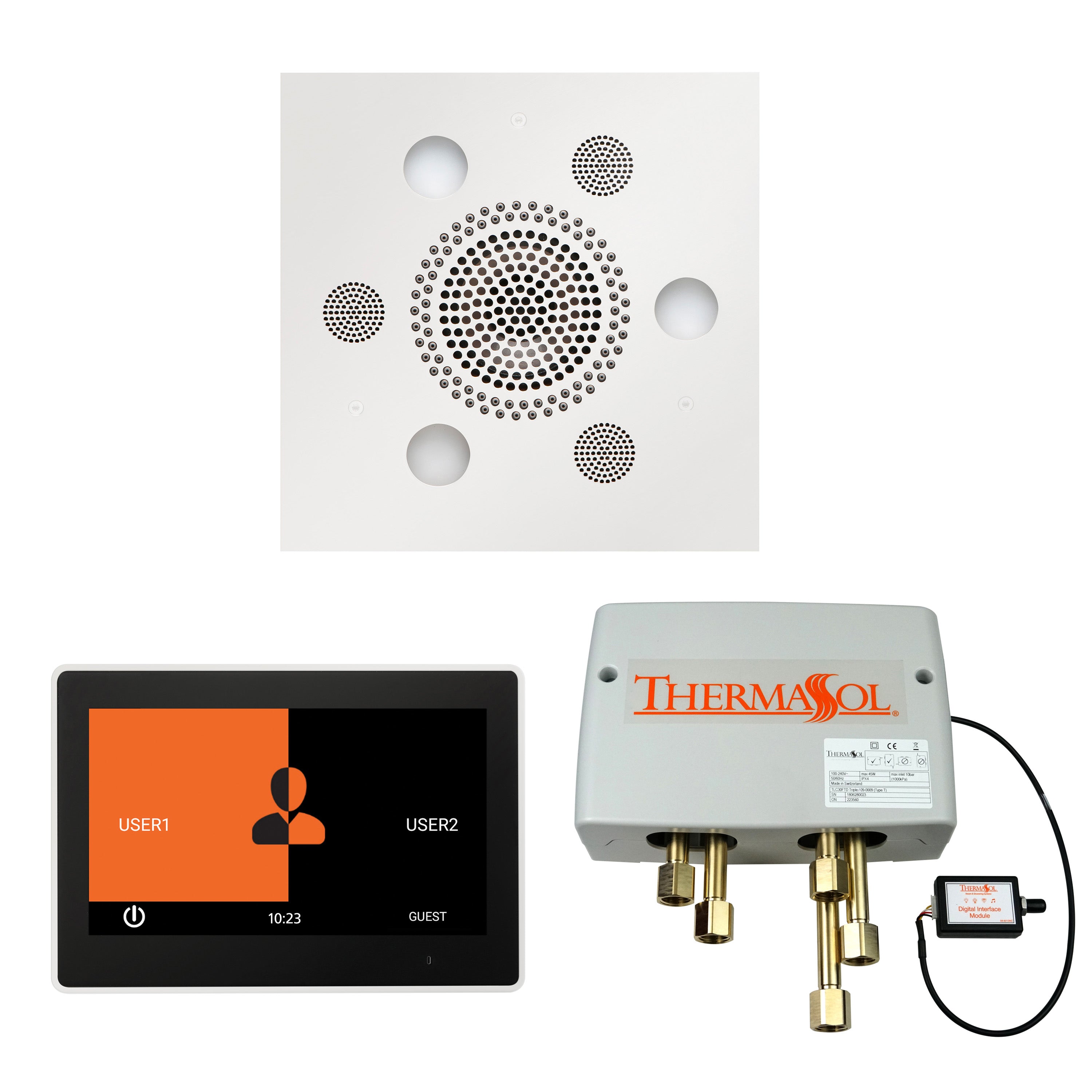 Wellness Shower Package - Serenity Advanced (Square) + ThermaTouch 10 Control + Digital Shower Valve - Maison&Co.
