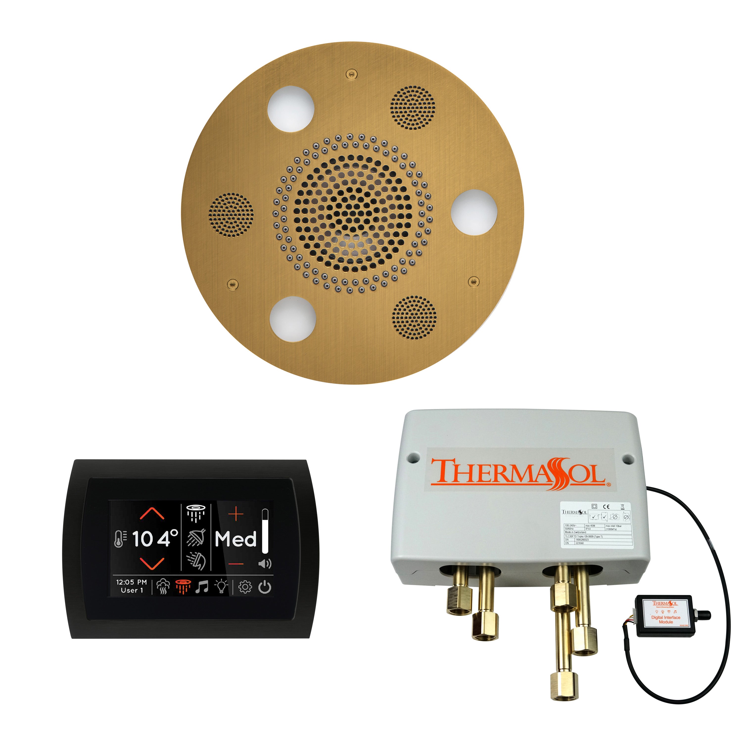 Wellness Shower Package - Serenity Advanced (Round) + SignaTouch Control (Wall Mount) + Digital Shower Valve - Maison&Co.