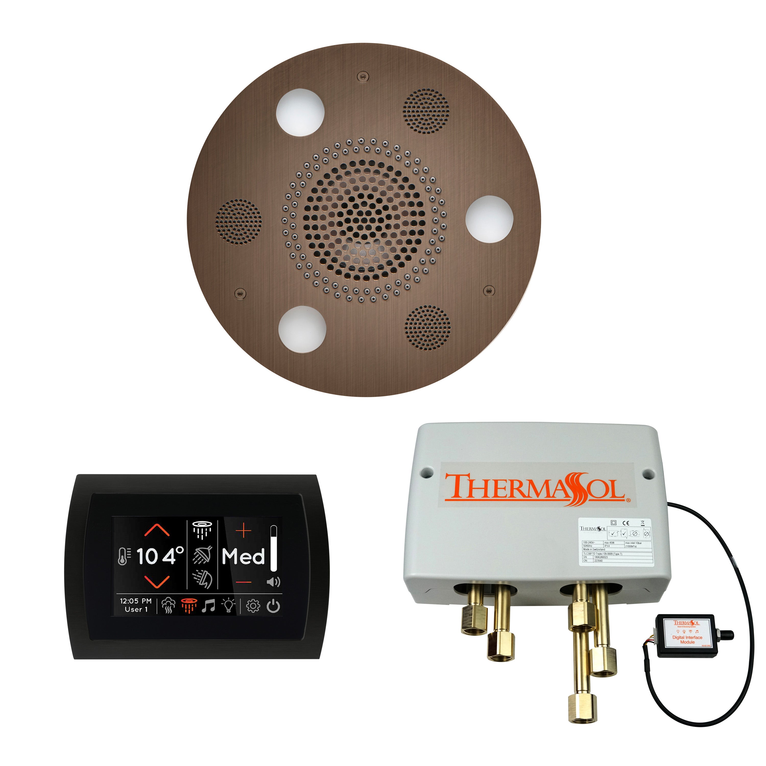 Wellness Shower Package - Serenity Advanced (Round) + SignaTouch Control (Wall Mount) + Digital Shower Valve - Maison&Co.
