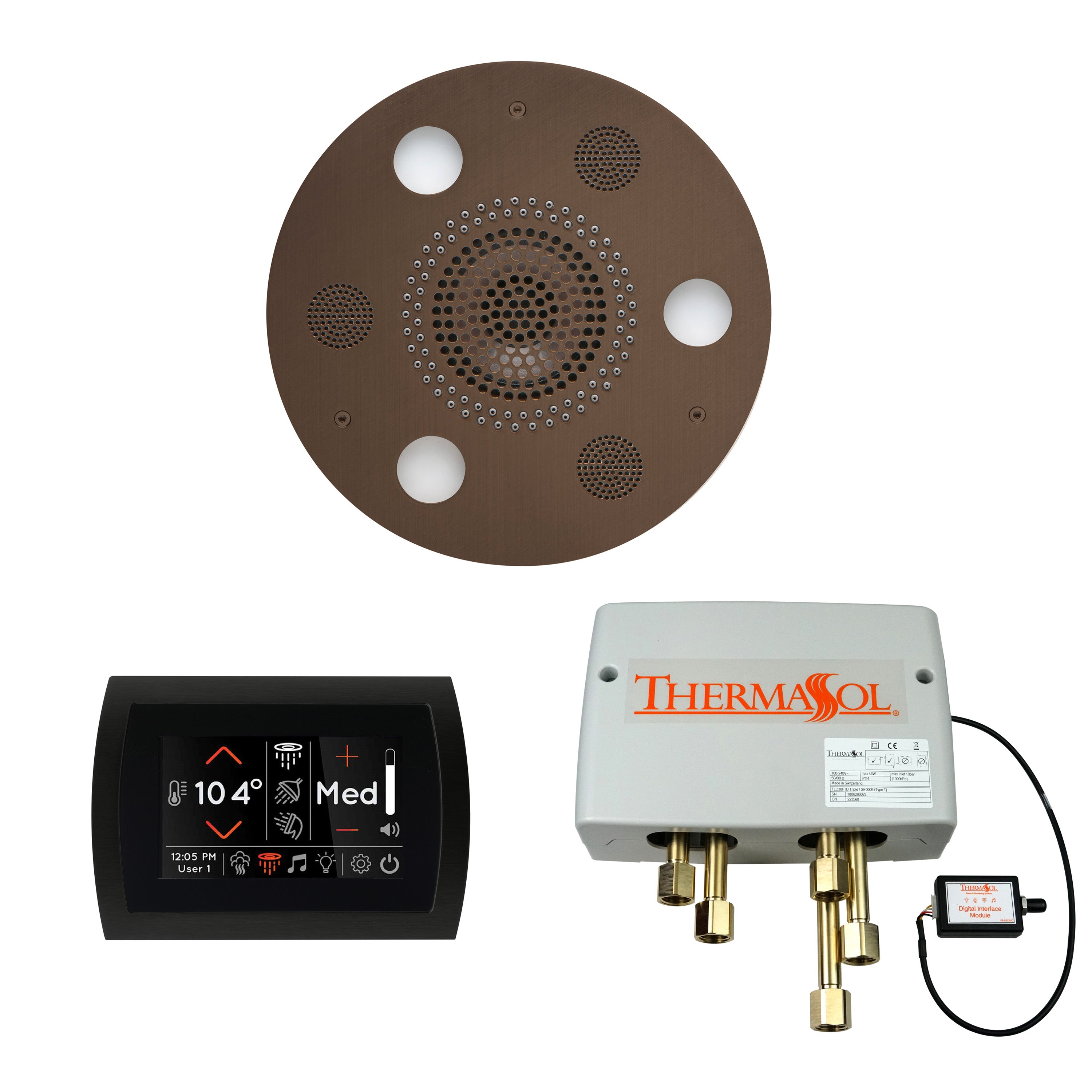Wellness Shower Package - Serenity Advanced (Round) + SignaTouch Control (Wall Mount) + Digital Shower Valve - Maison&Co.