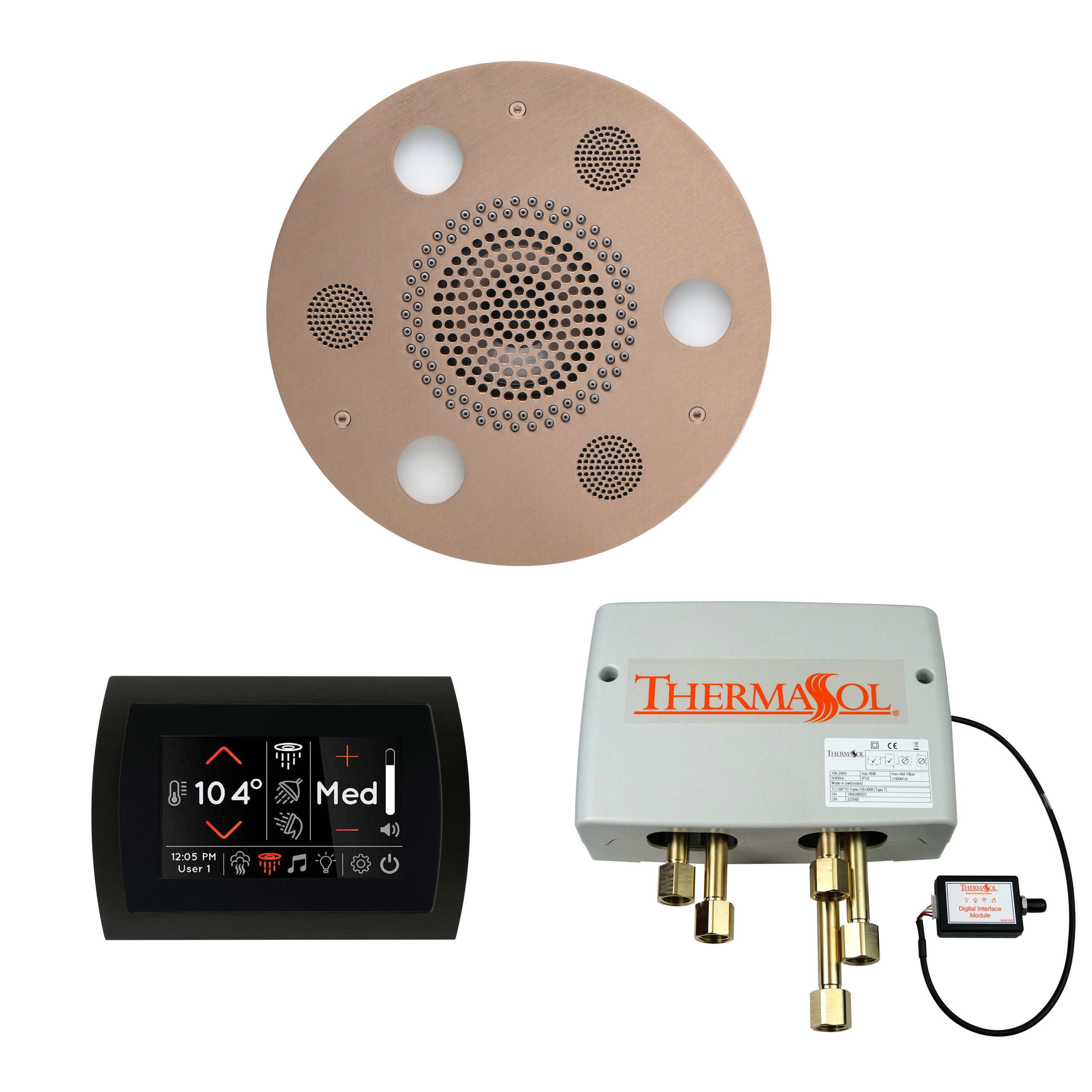 Wellness Shower Package - Serenity Advanced (Round) + SignaTouch Control (Wall Mount) + Digital Shower Valve - Maison&Co.