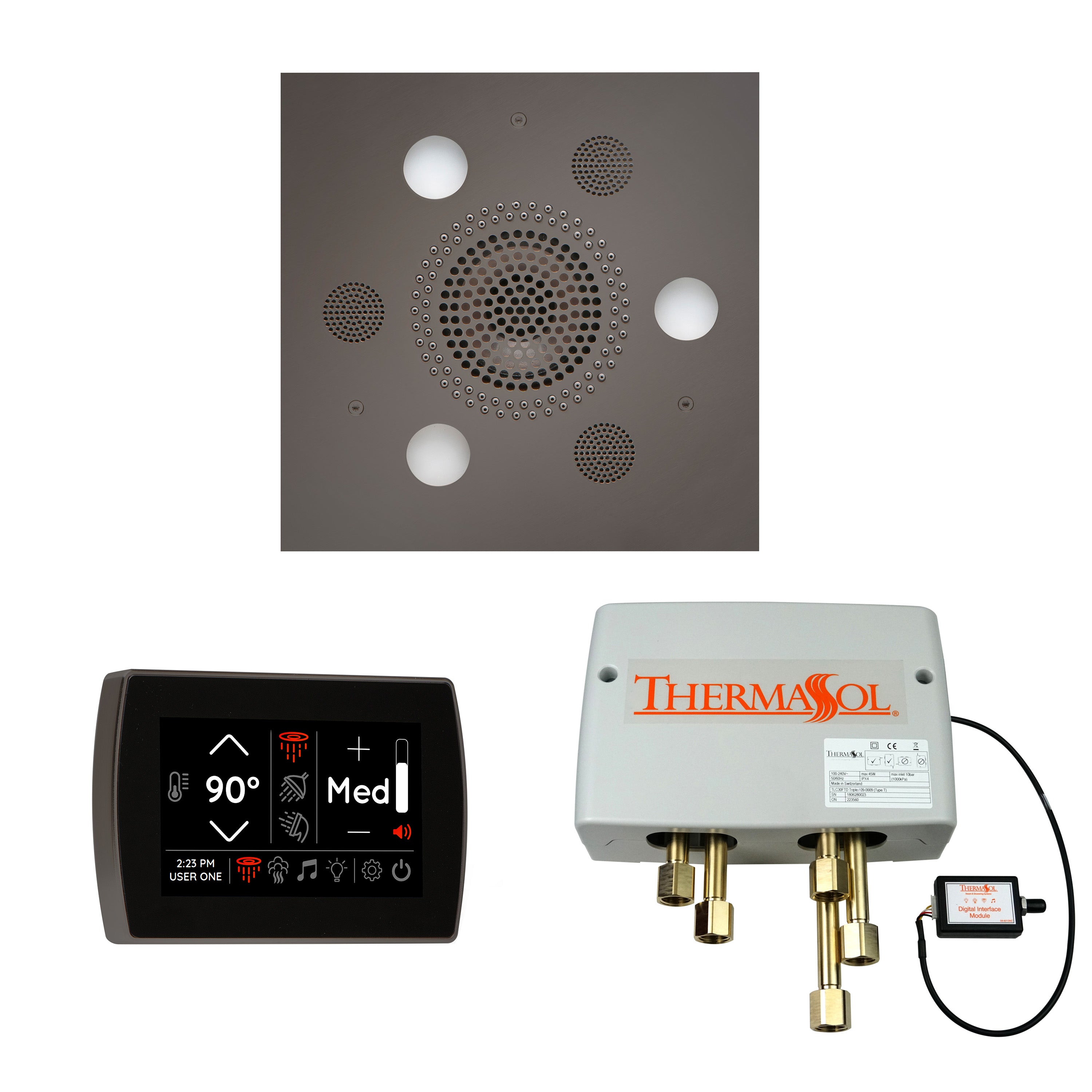 Wellness Shower Package - Serenity Advanced (Square) + SignaTouch Control (Recessed, Black Trim) + Digital Shower Valve - Maison&Co.