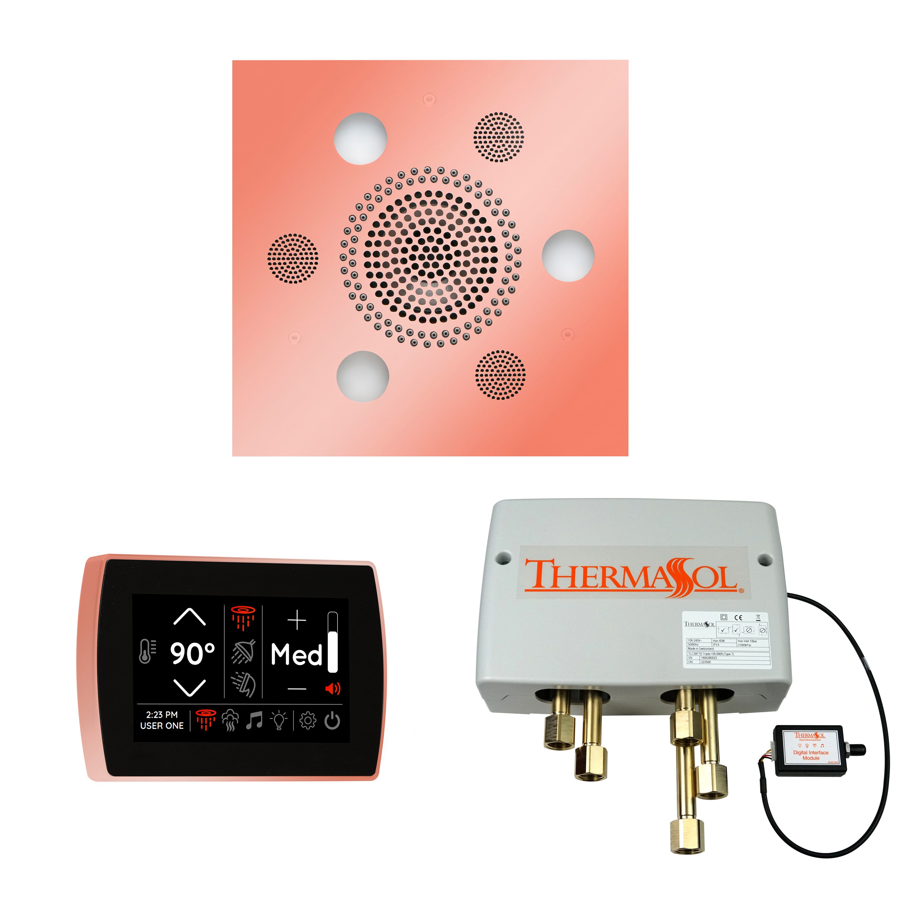 Wellness Shower Package - Serenity Advanced (Square) + SignaTouch Control (Recessed, Black Trim) + Digital Shower Valve - Maison&Co.