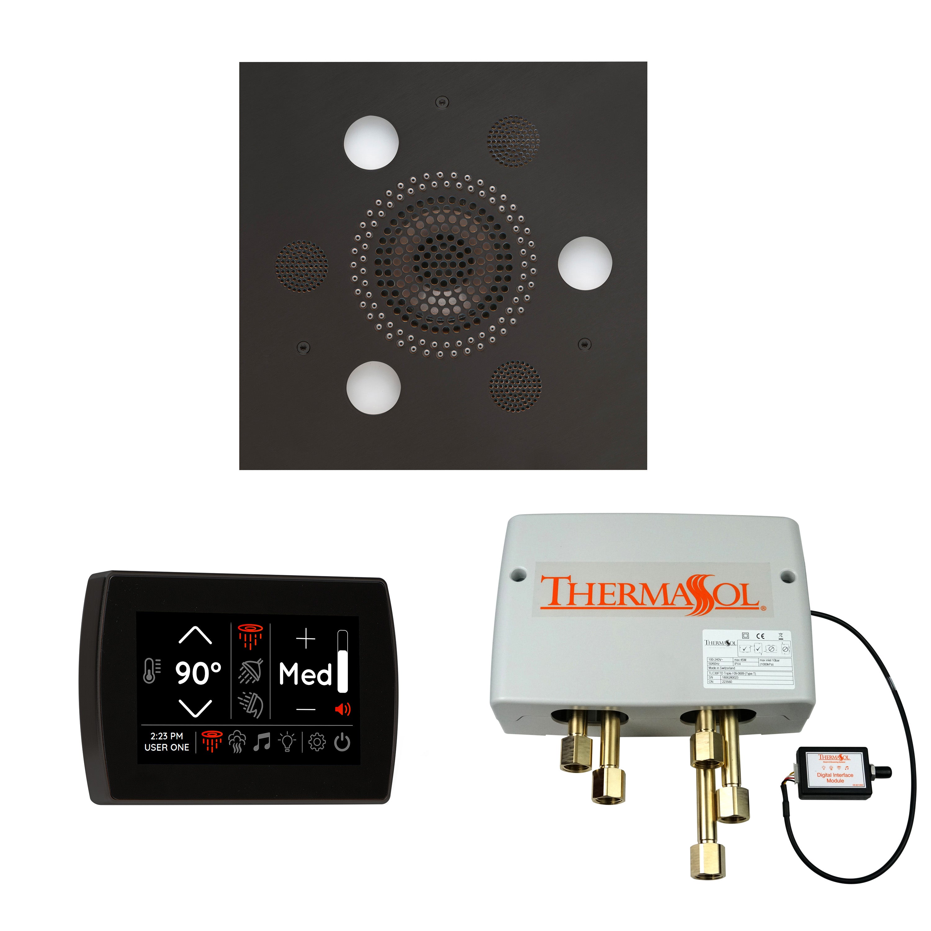 Wellness Shower Package - Serenity Advanced (Square) + SignaTouch Control (Recessed, Black Trim) + Digital Shower Valve - Maison&Co.