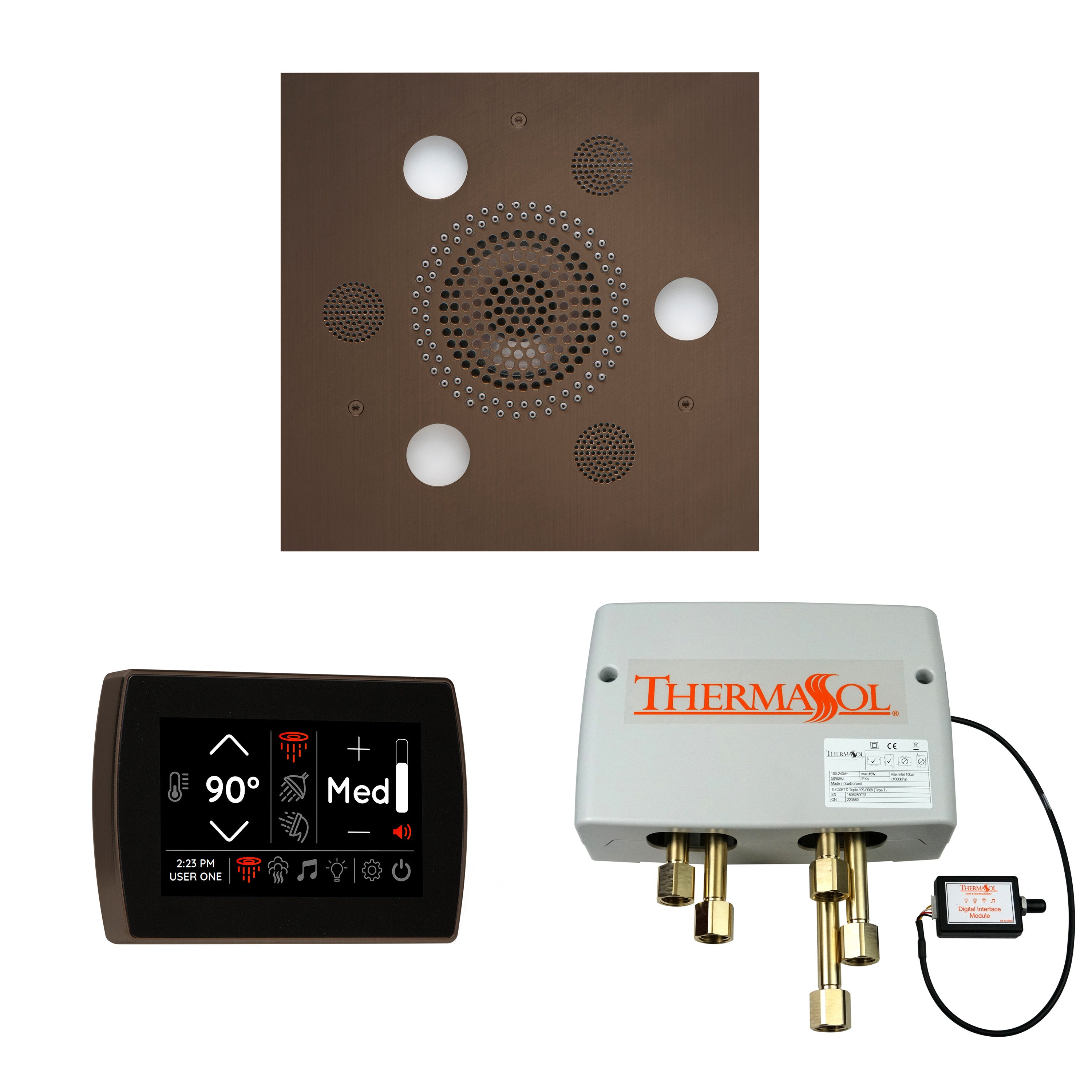 Wellness Shower Package - Serenity Advanced (Square) + SignaTouch Control (Recessed, Black Trim) + Digital Shower Valve - Maison&Co.