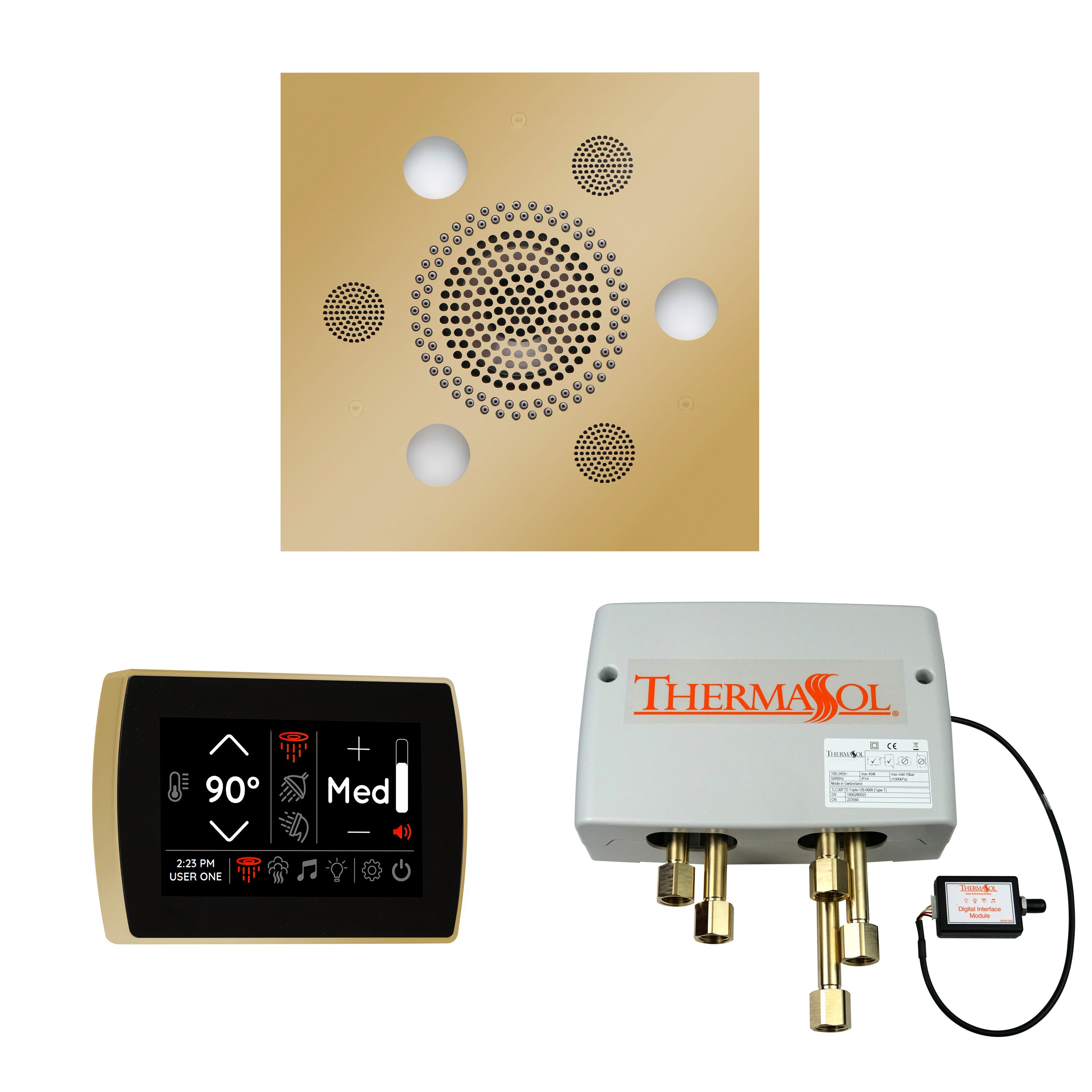 Wellness Shower Package - Serenity Advanced (Square) + SignaTouch Control (Recessed, Black Trim) + Digital Shower Valve - Maison&Co.