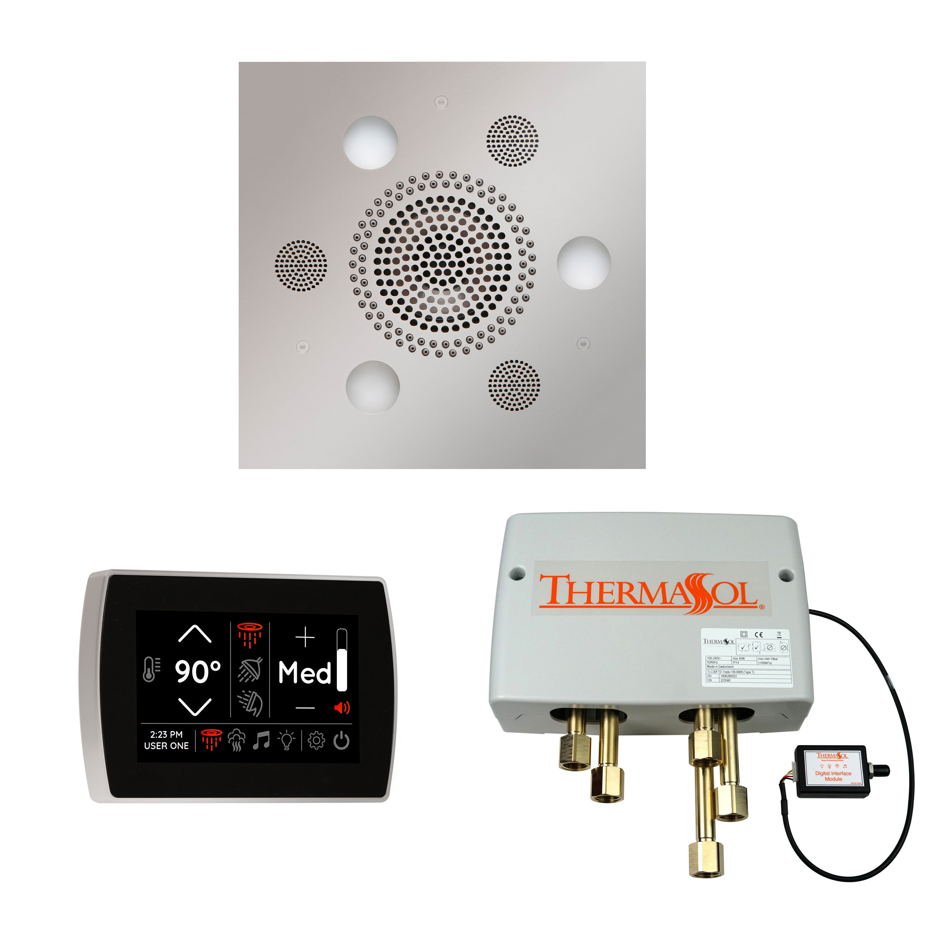 Wellness Shower Package - Serenity Advanced (Square) + SignaTouch Control (Recessed, Black Trim) + Digital Shower Valve - Maison&Co.