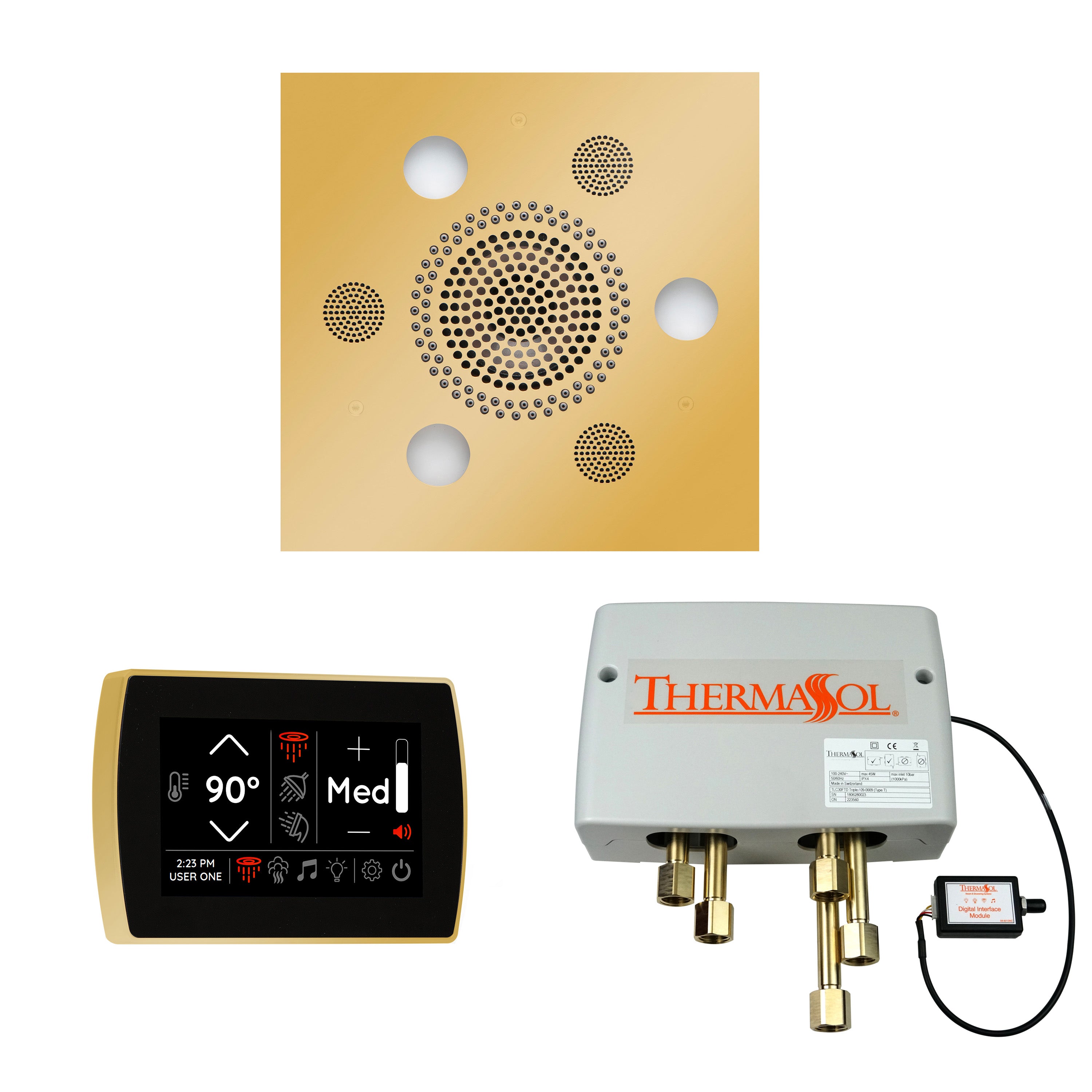 Wellness Shower Package - Serenity Advanced (Square) + SignaTouch Control (Recessed, Black Trim) + Digital Shower Valve - Maison&Co.