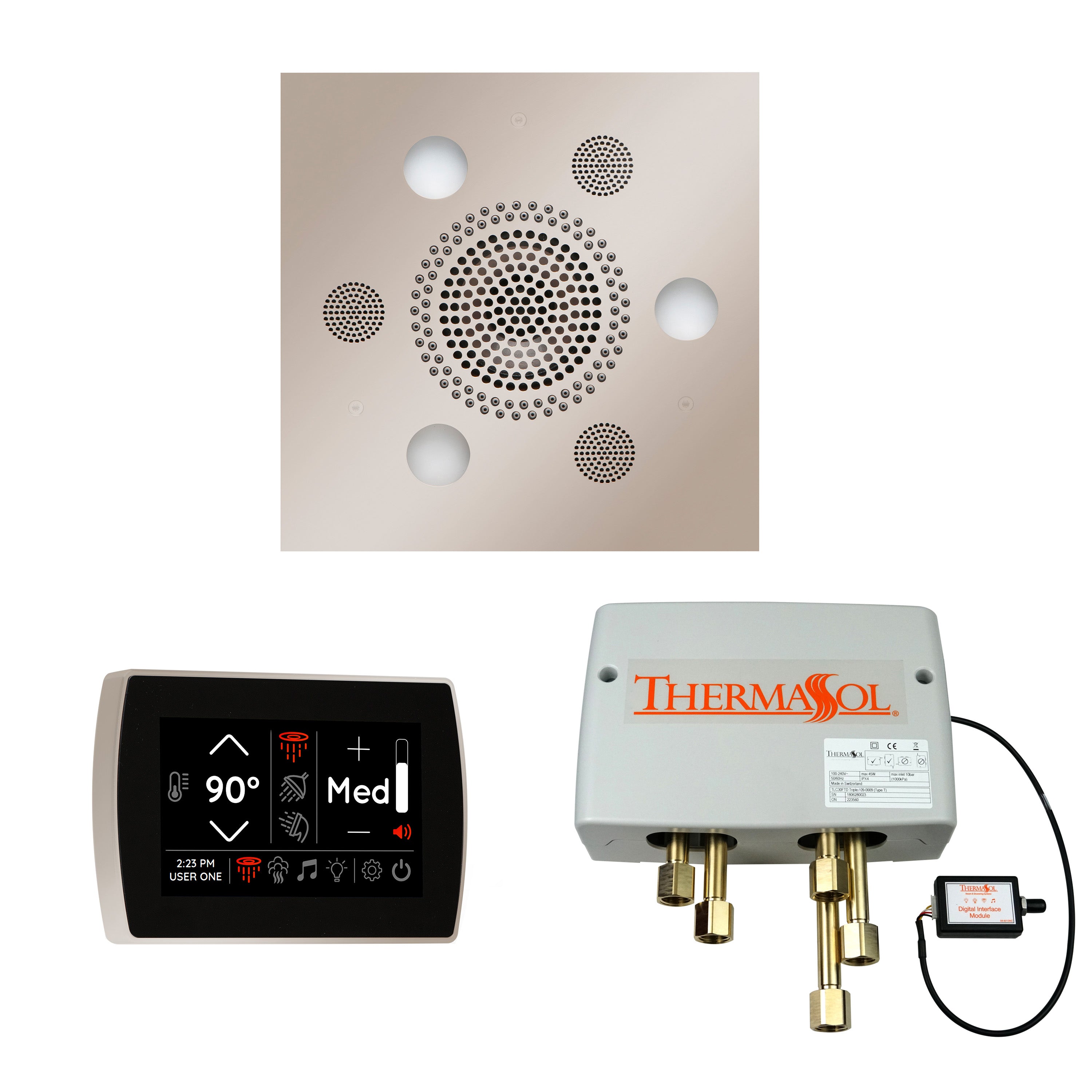 Wellness Shower Package - Serenity Advanced (Square) + SignaTouch Control (Recessed, Black Trim) + Digital Shower Valve - Maison&Co.