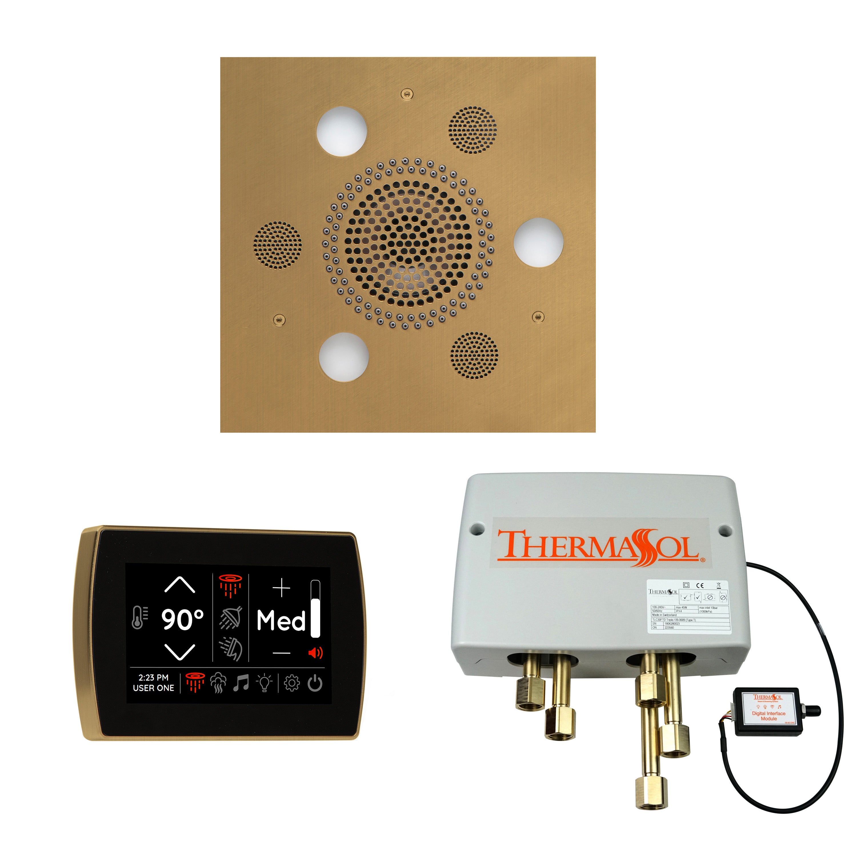 Wellness Shower Package - Serenity Advanced (Square) + SignaTouch Control (Recessed, Black Trim) + Digital Shower Valve - Maison&Co.