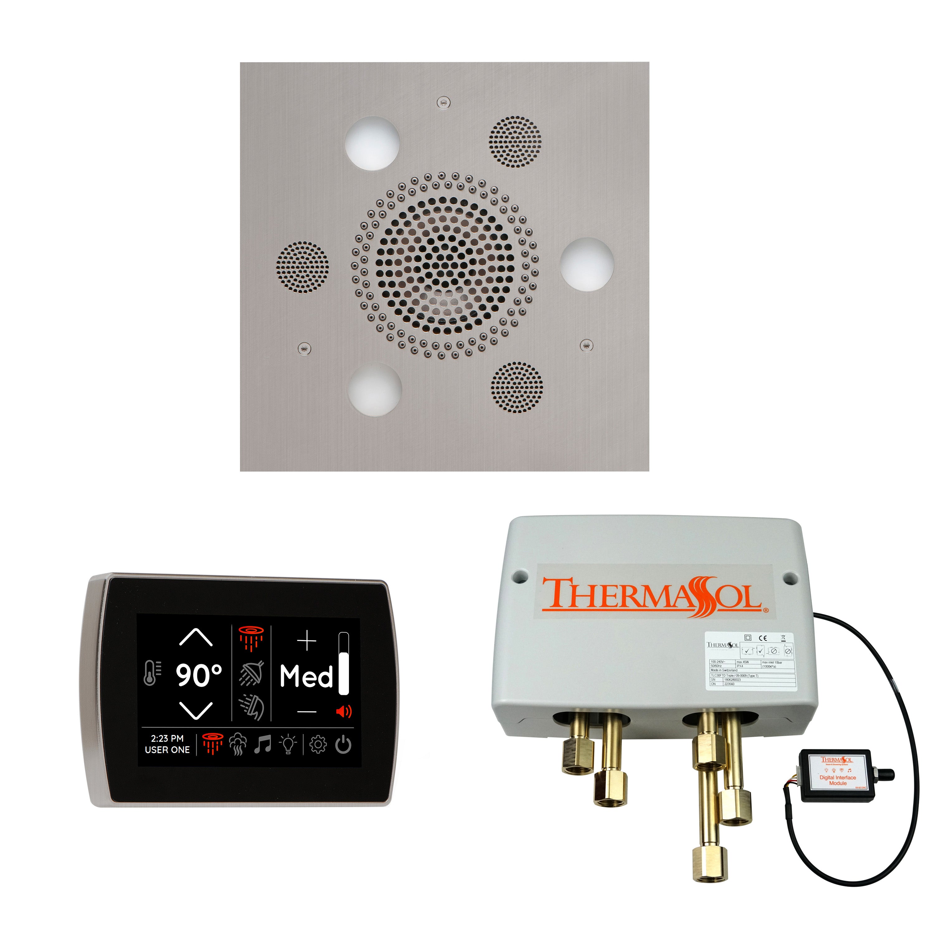 Wellness Shower Package - Serenity Advanced (Square) + SignaTouch Control (Recessed, Black Trim) + Digital Shower Valve - Maison&Co.