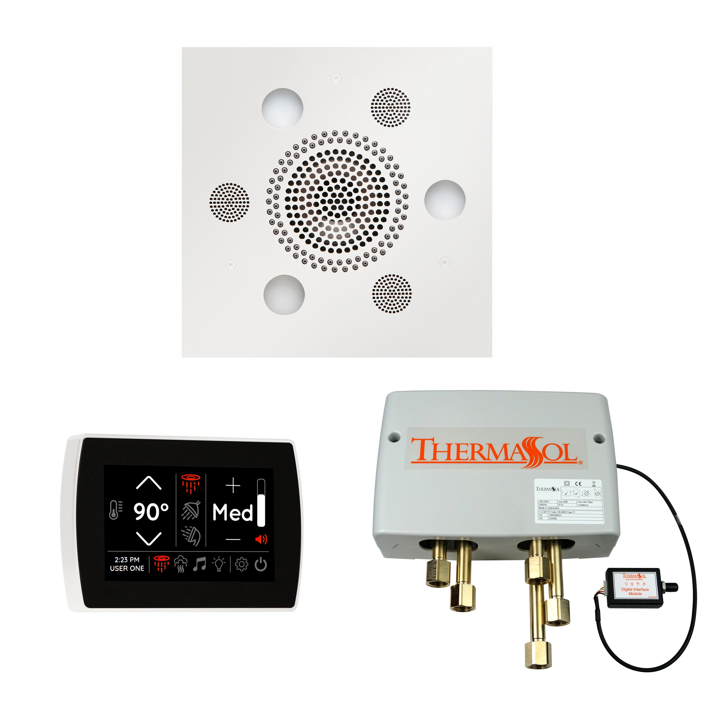 Wellness Shower Package - Serenity Advanced (Square) + SignaTouch Control (Recessed, Black Trim) + Digital Shower Valve - Maison&Co.