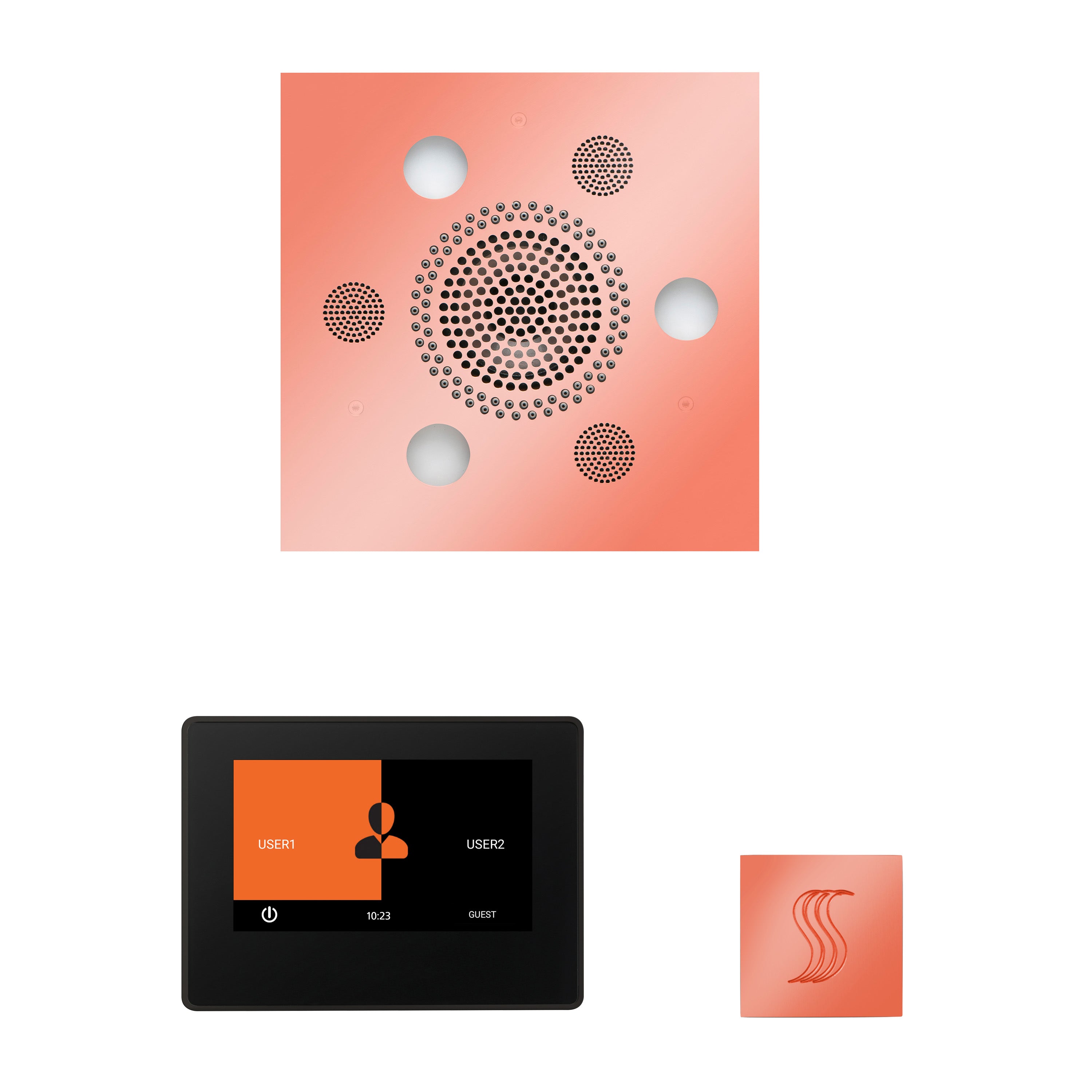 Wellness Steam Package - Serenity Advanced (Square) + ThermaTouch 7 Control (Black Trim) + Steam Head (Square) - Maison&Co.