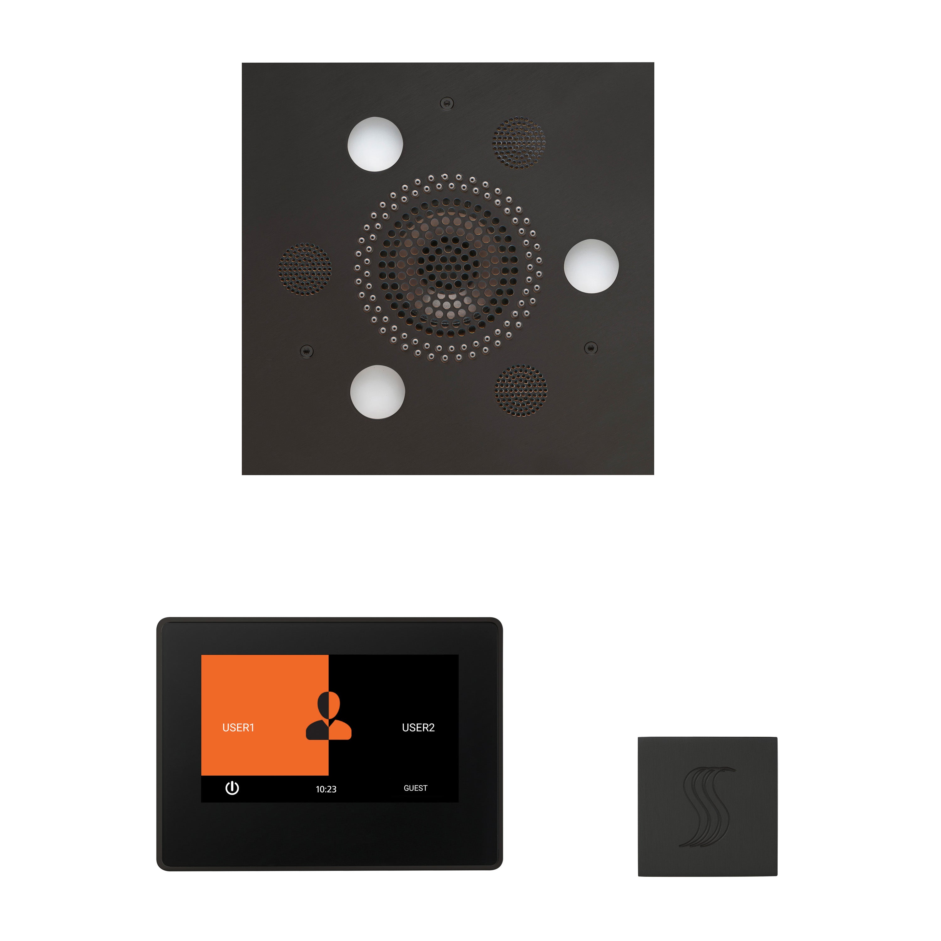 Wellness Steam Package - Serenity Advanced (Square) + ThermaTouch 7 Control (Black Trim) + Steam Head (Square) - Maison&Co.