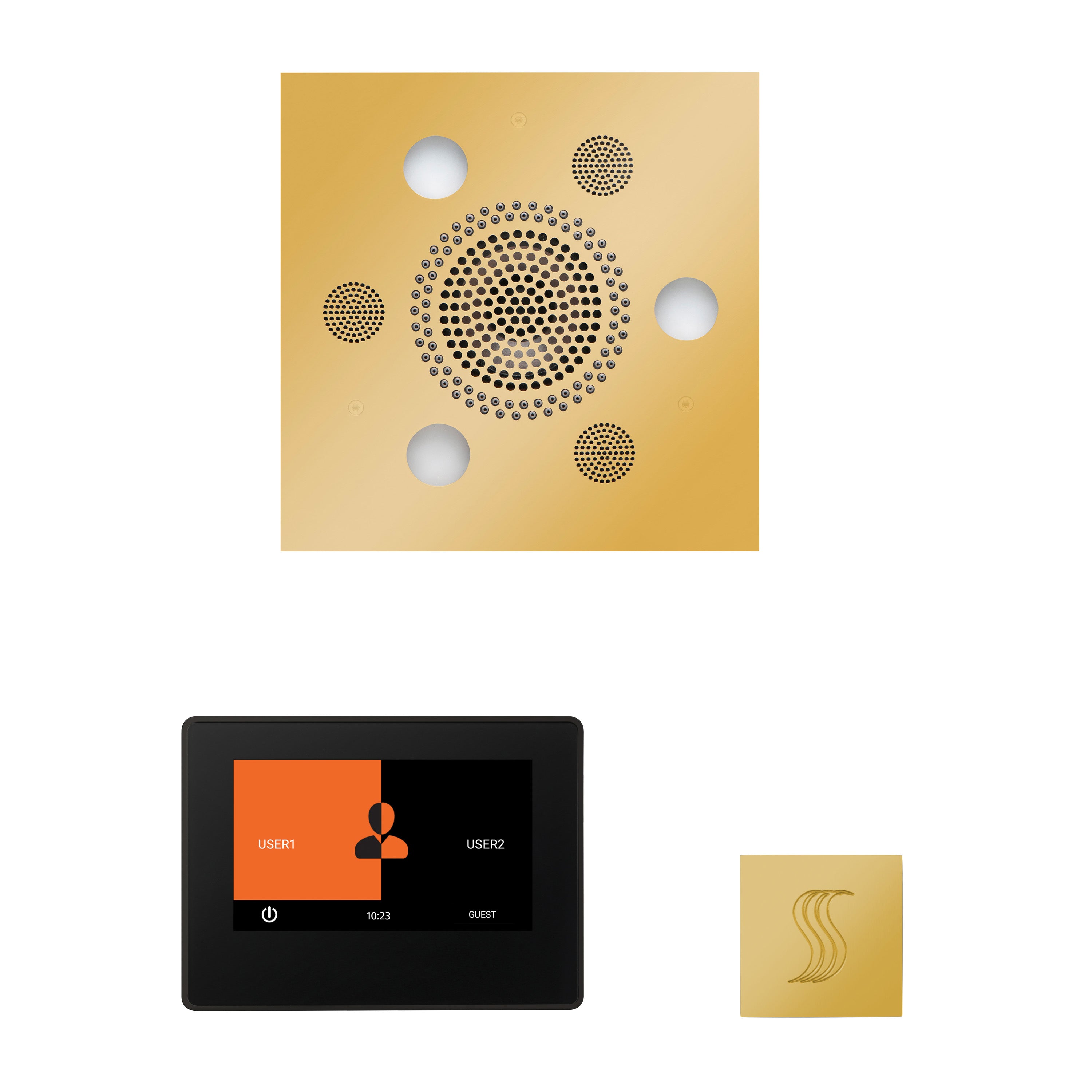 Wellness Steam Package - Serenity Advanced (Square) + ThermaTouch 7 Control (Black Trim) + Steam Head (Square) - Maison&Co.