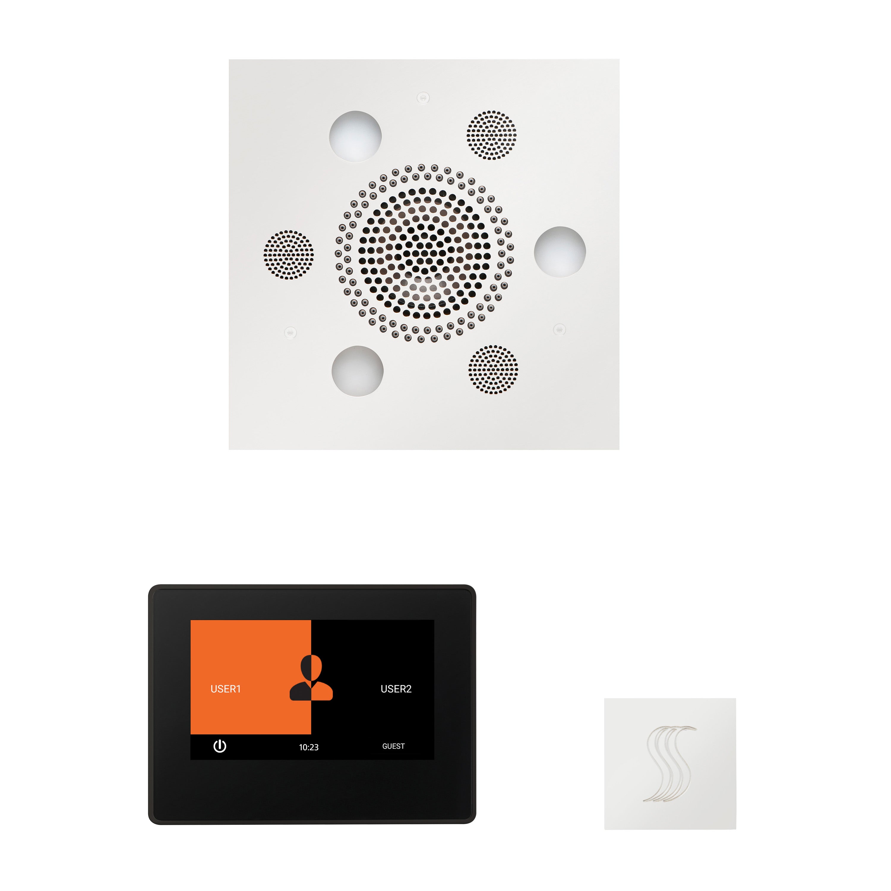 Wellness Steam Package - Serenity Advanced (Square) + ThermaTouch 7 Control (Black Trim) + Steam Head (Square) - Maison&Co.