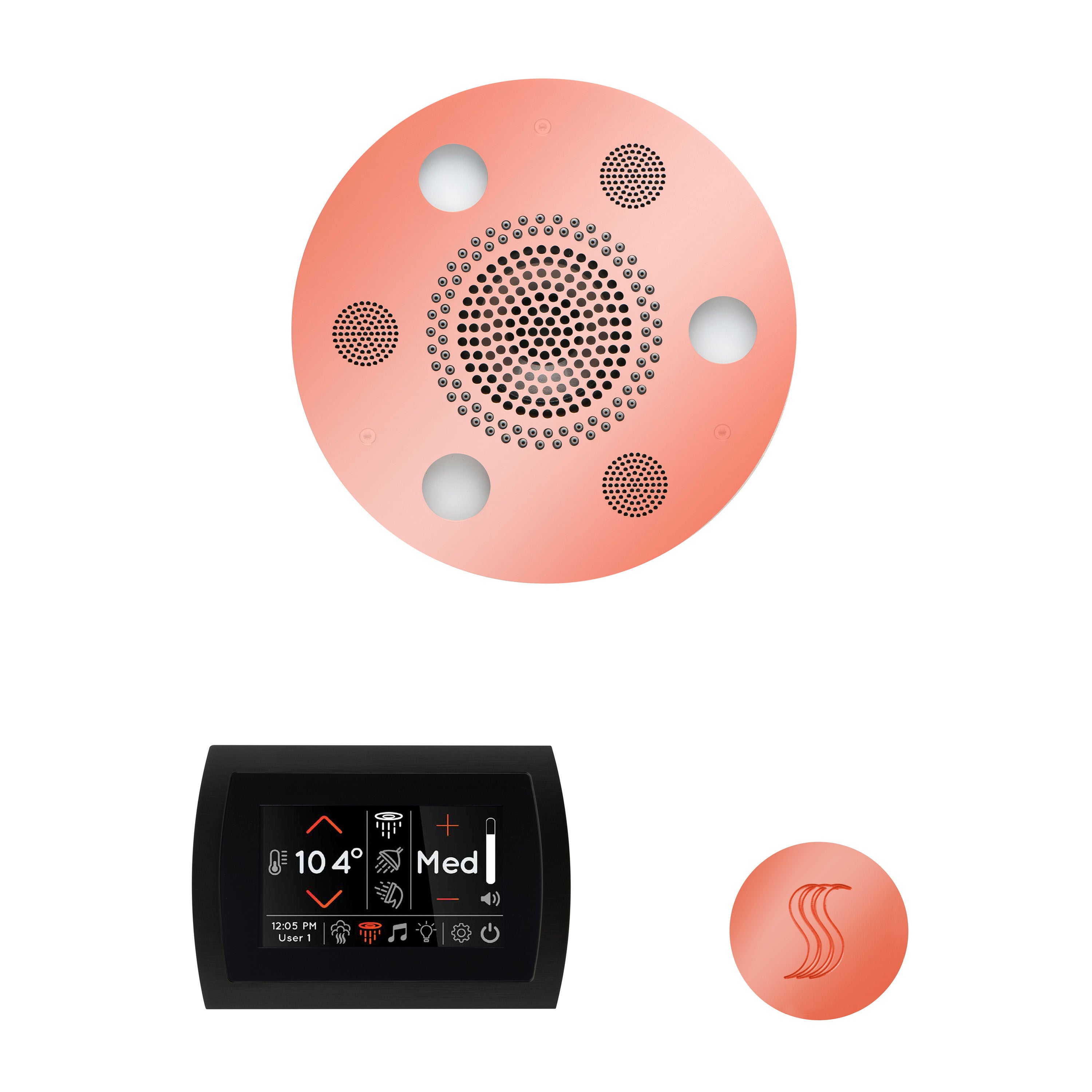 Wellness Steam Package - Serenity Advanced (Round) + SignaTouch Control (Wall Mount) + Steam Head (Round) - Maison&Co.