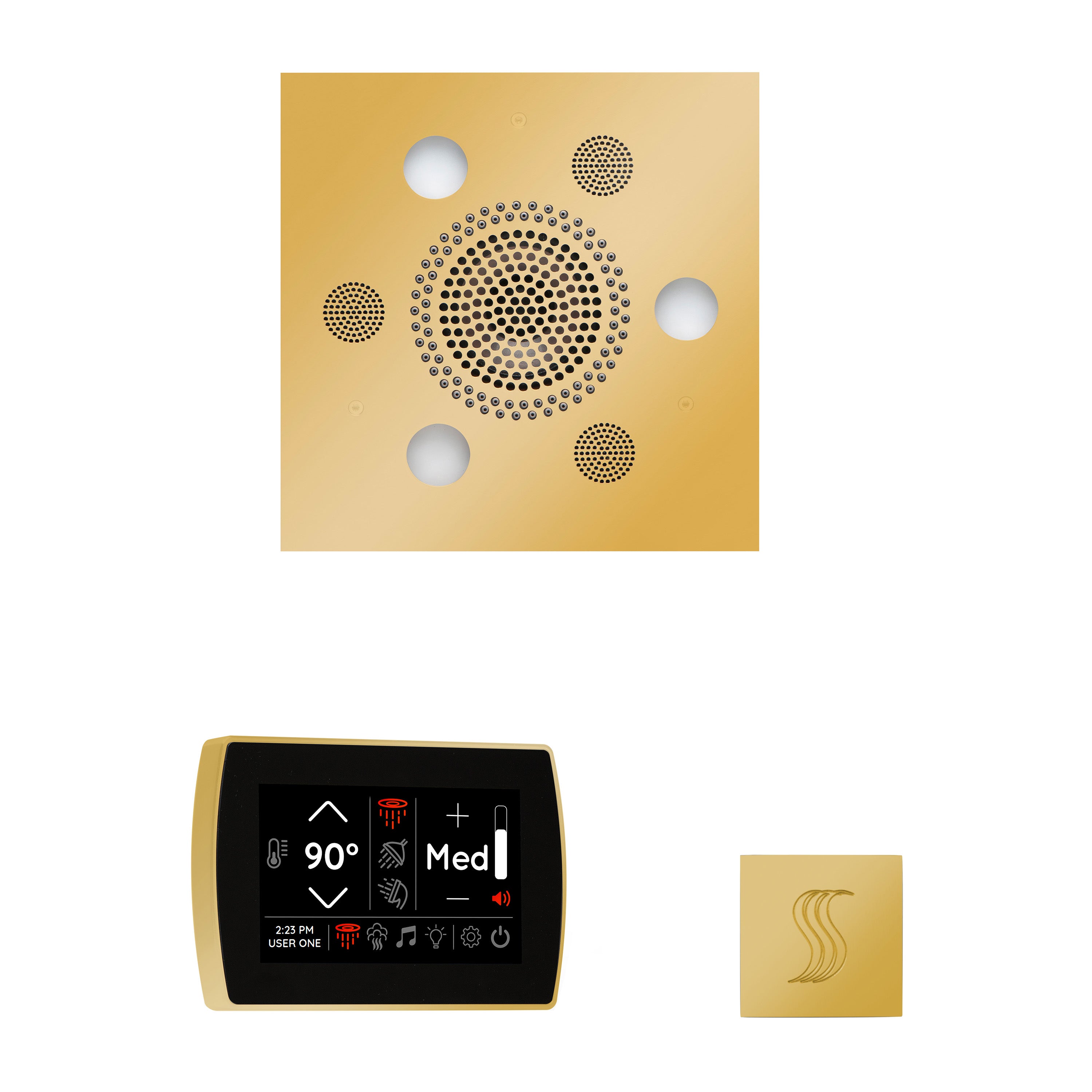 Wellness Steam Package - Serenity Advanced (Square) + SignaTouch Control (Recessed, Black Trim) + Steam Head (Square) - Maison&Co.