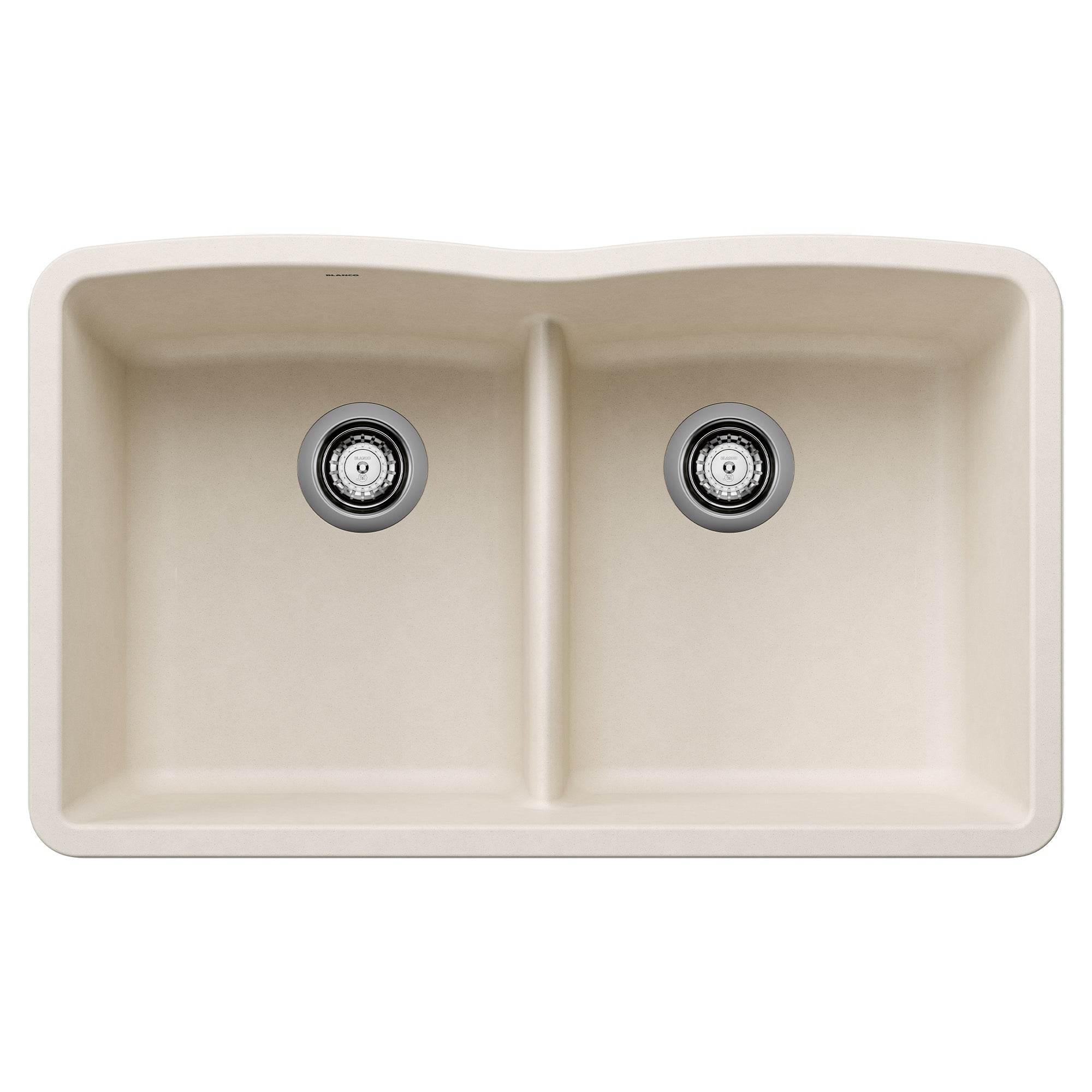 Blanco - 443069 - Diamond SILGRANIT 32" 50/50 Double Bowl Undermount Kitchen Sink with Low Divide - Soft White