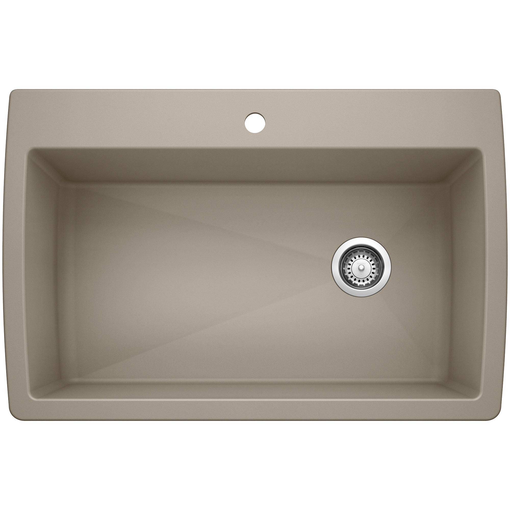 Blanco - 441287 - Diamond SILGRANIT 33.5" Super Single Dual Mount Kitchen Sink - Truffle