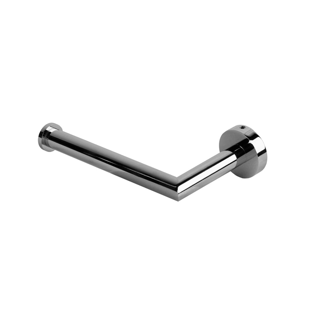 Wall mount toilet paper holder made of chrome plated brass W: 6 3/8”, D: 3 5/8” - Maison&Co.