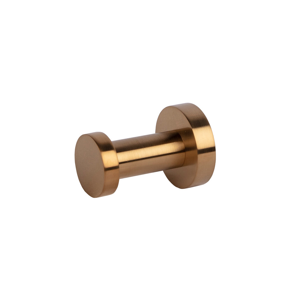 Wall-mount robe hook made of chrome plated brass. Diam: 1 5/8", D: 2 1/4". - Maison&Co.